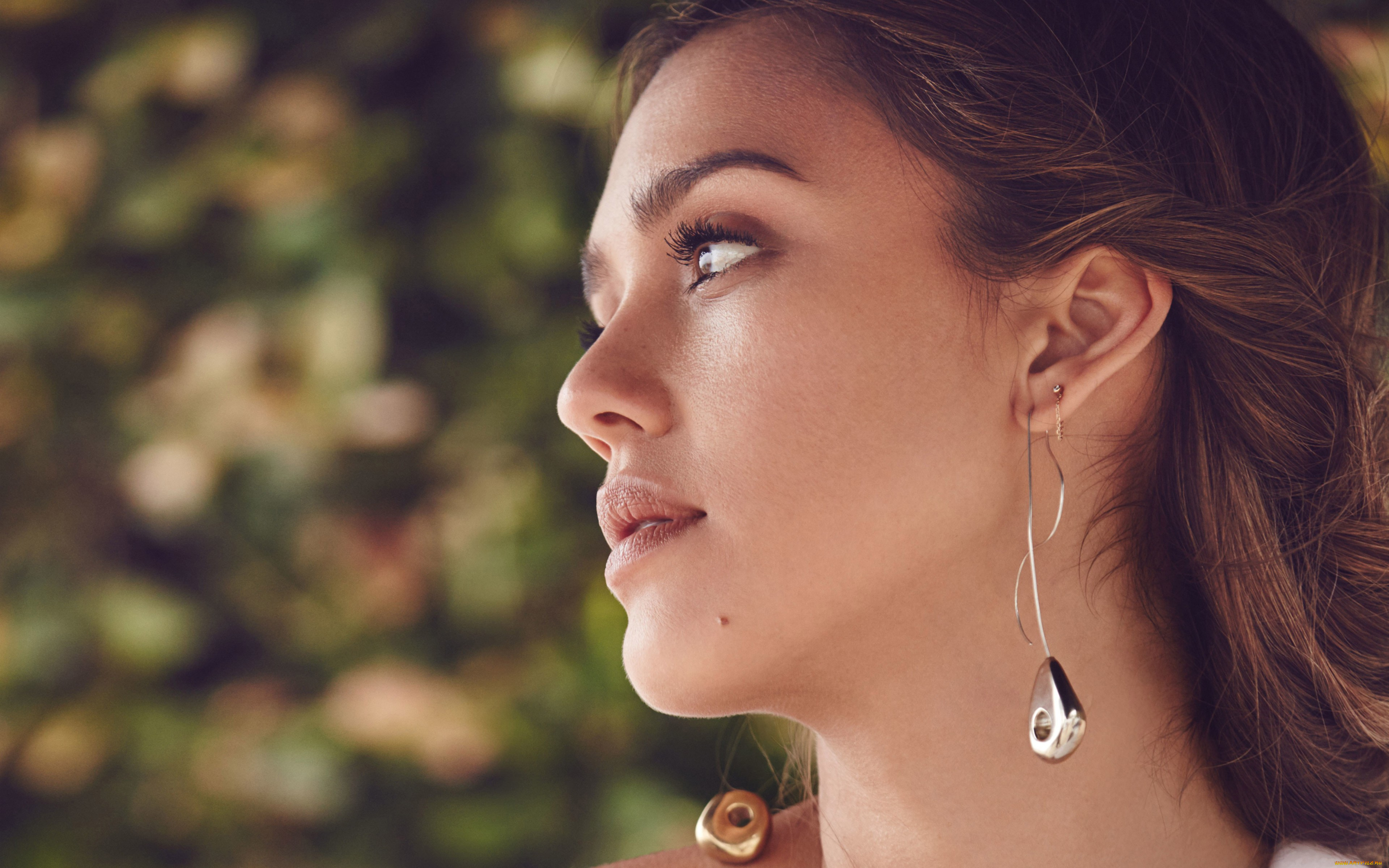 девушки, jessica, alba, лицо, актриса, джессика, альба, серьги