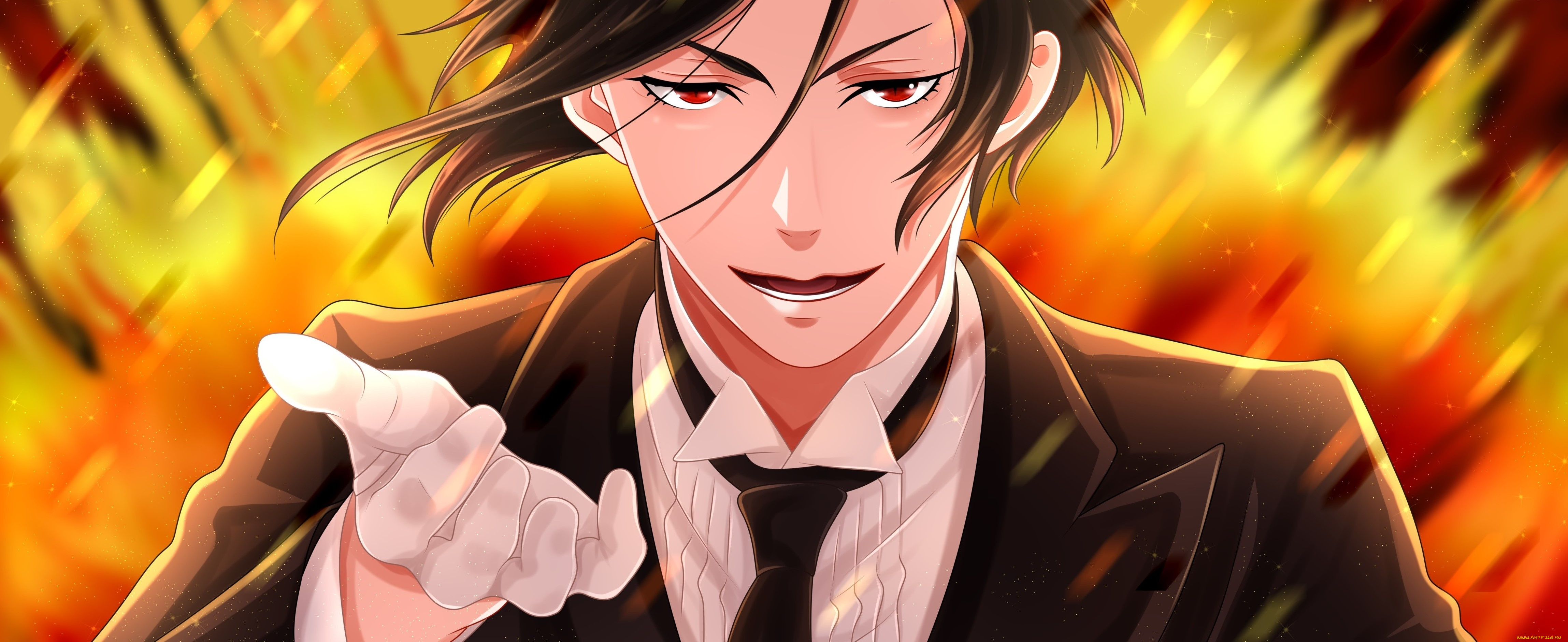 аниме, unknown, , другое, , фон, взгляд, парень