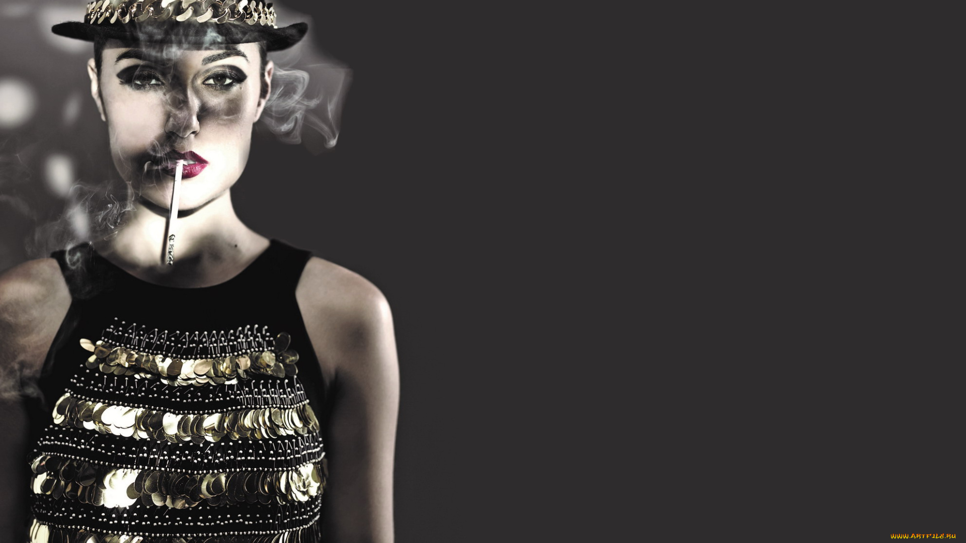 девушки, sasha, grey, , marina, ann, hantzis, топ, сигарета, дым, цепь, шляпа