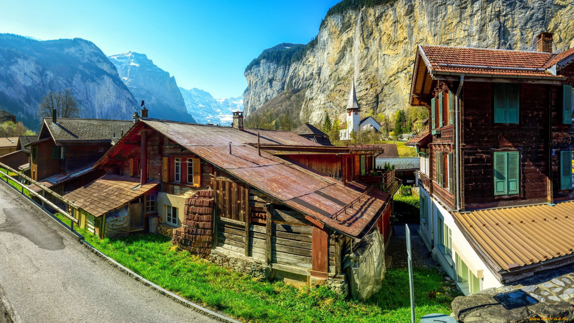 lauterbrunnen, switzerland, города, лаутербруннен, , швейцария