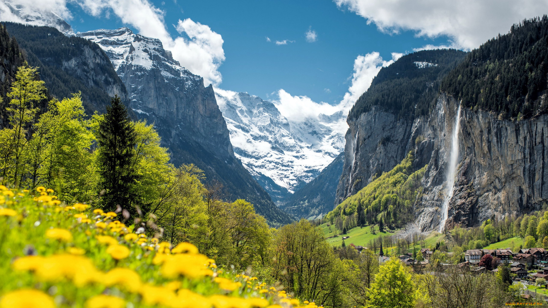 lauterbrunnen, switzerland, города, лаутербруннен, , швейцария