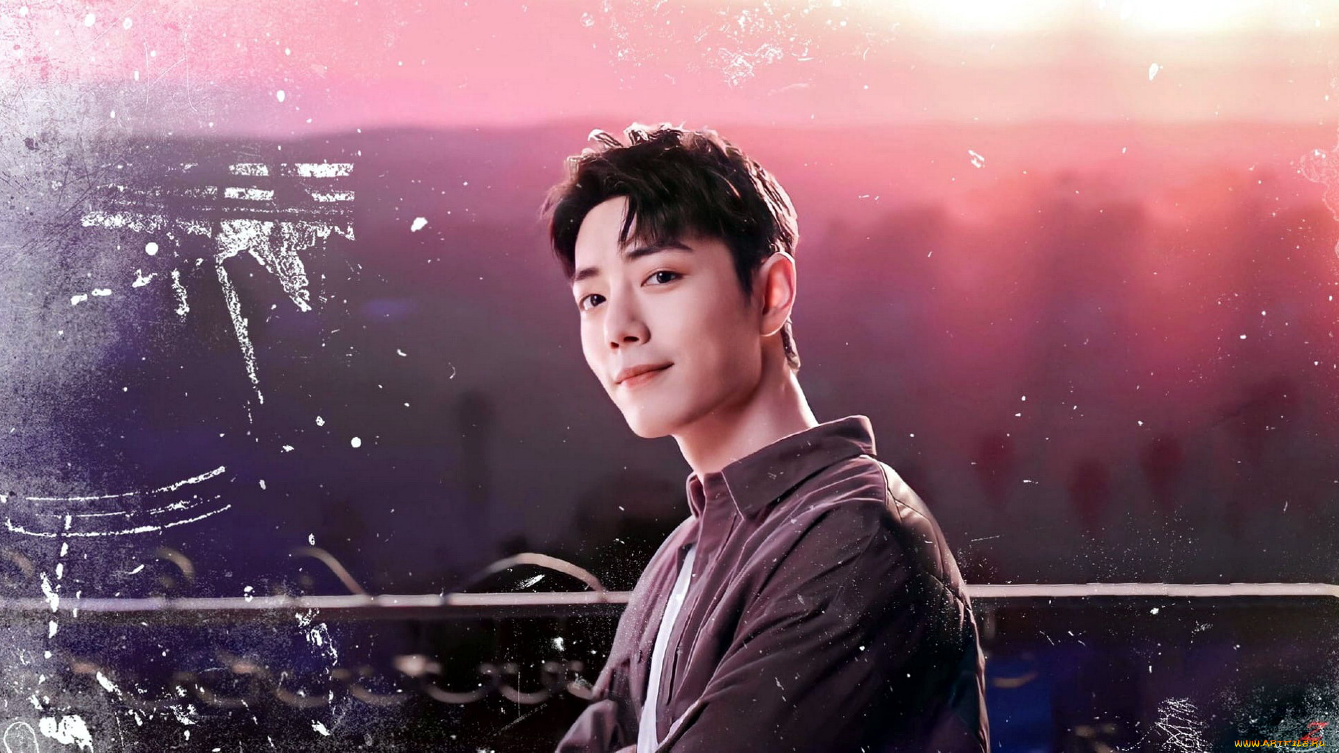 мужчины, xiao, zhan, актер, рубашка, балкон