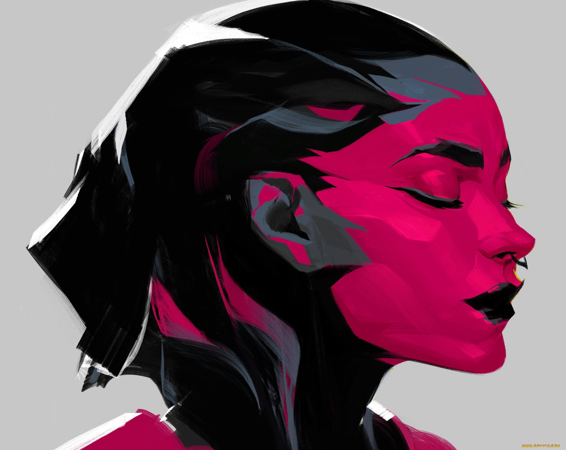 векторная, графика, девушки, , girls, девушка, лицо