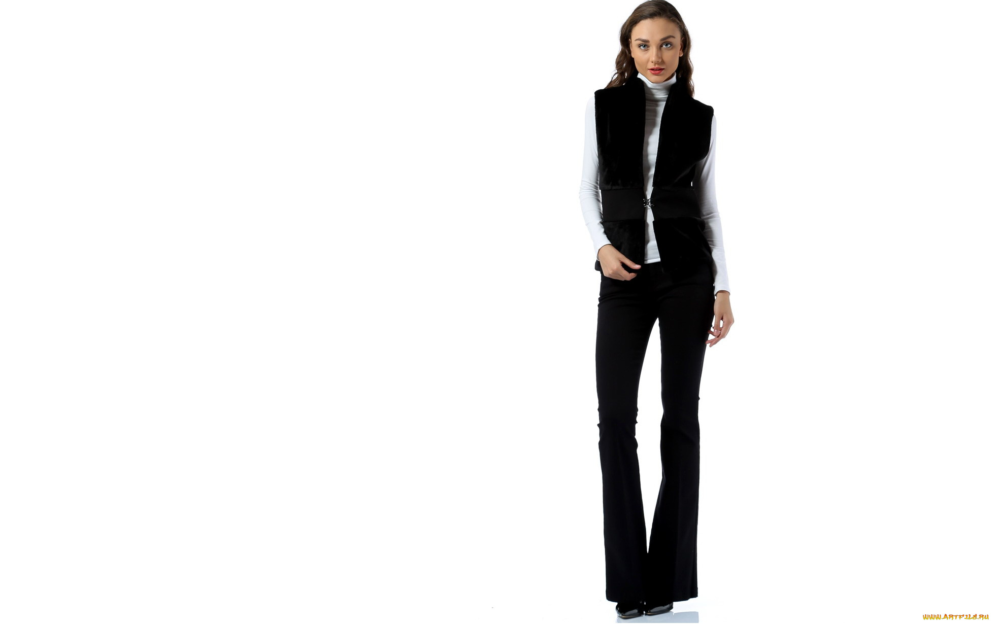 девушки, -, брюнетки, , шатенки, брюнетка, костюм, жилет, свитер, брюки