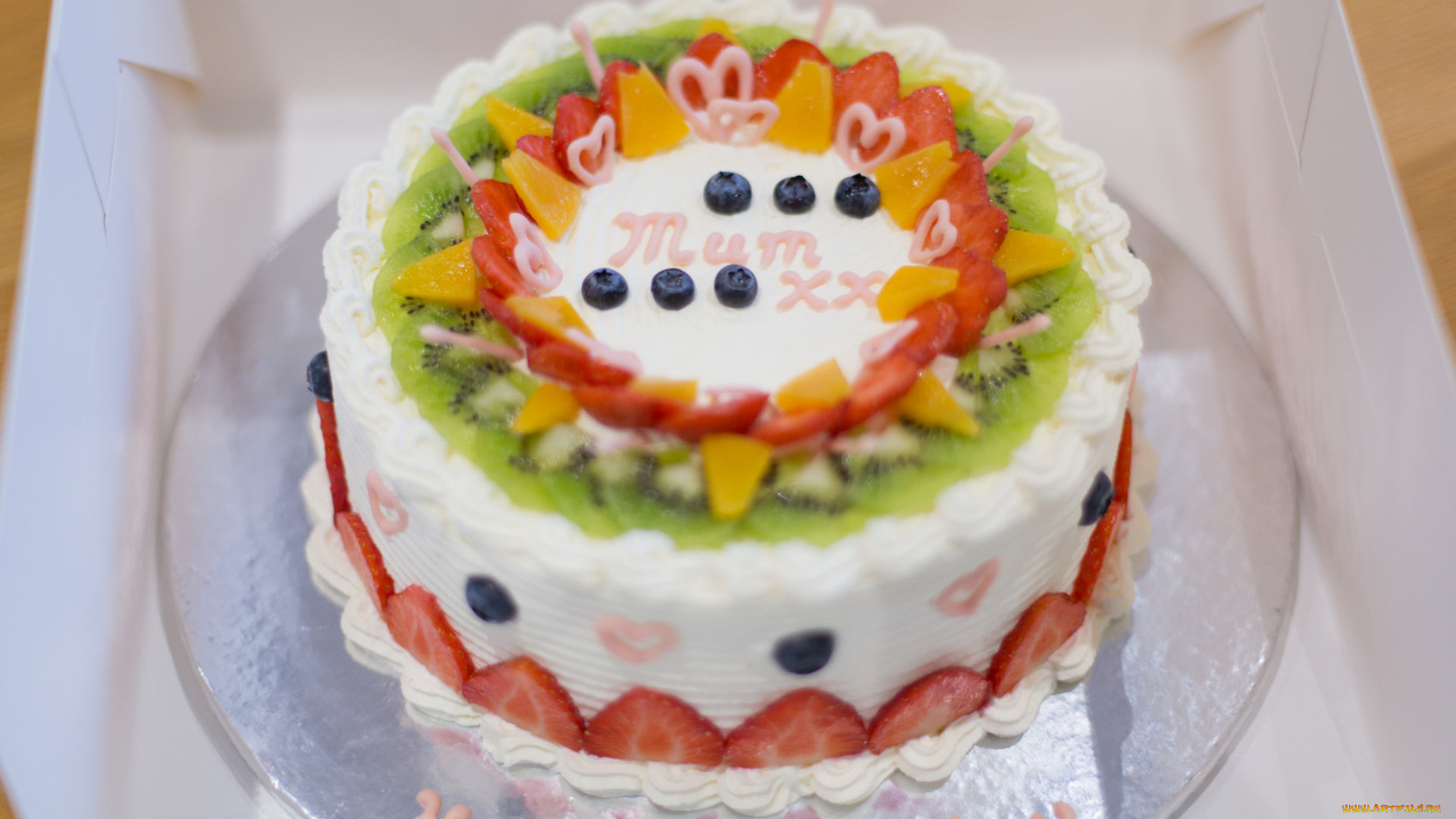 еда, торты, торт, фрукты, ягоды