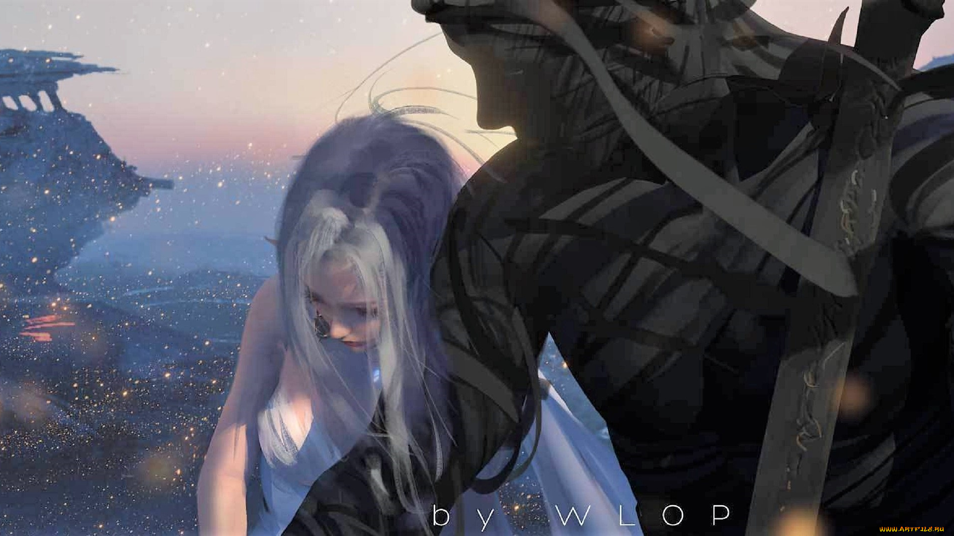 фэнтези, _ghost, blade, , , призрачный, клинок, эльфийка, воин