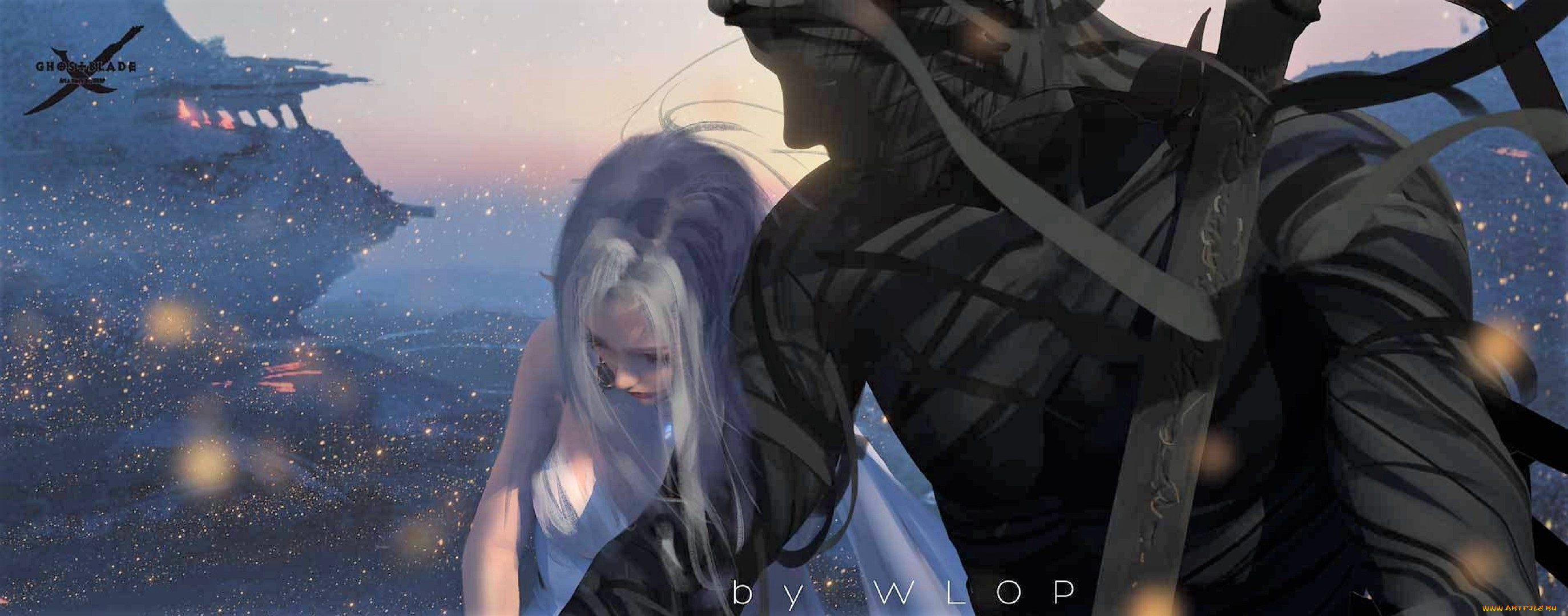 фэнтези, _ghost, blade, , , призрачный, клинок, эльфийка, воин