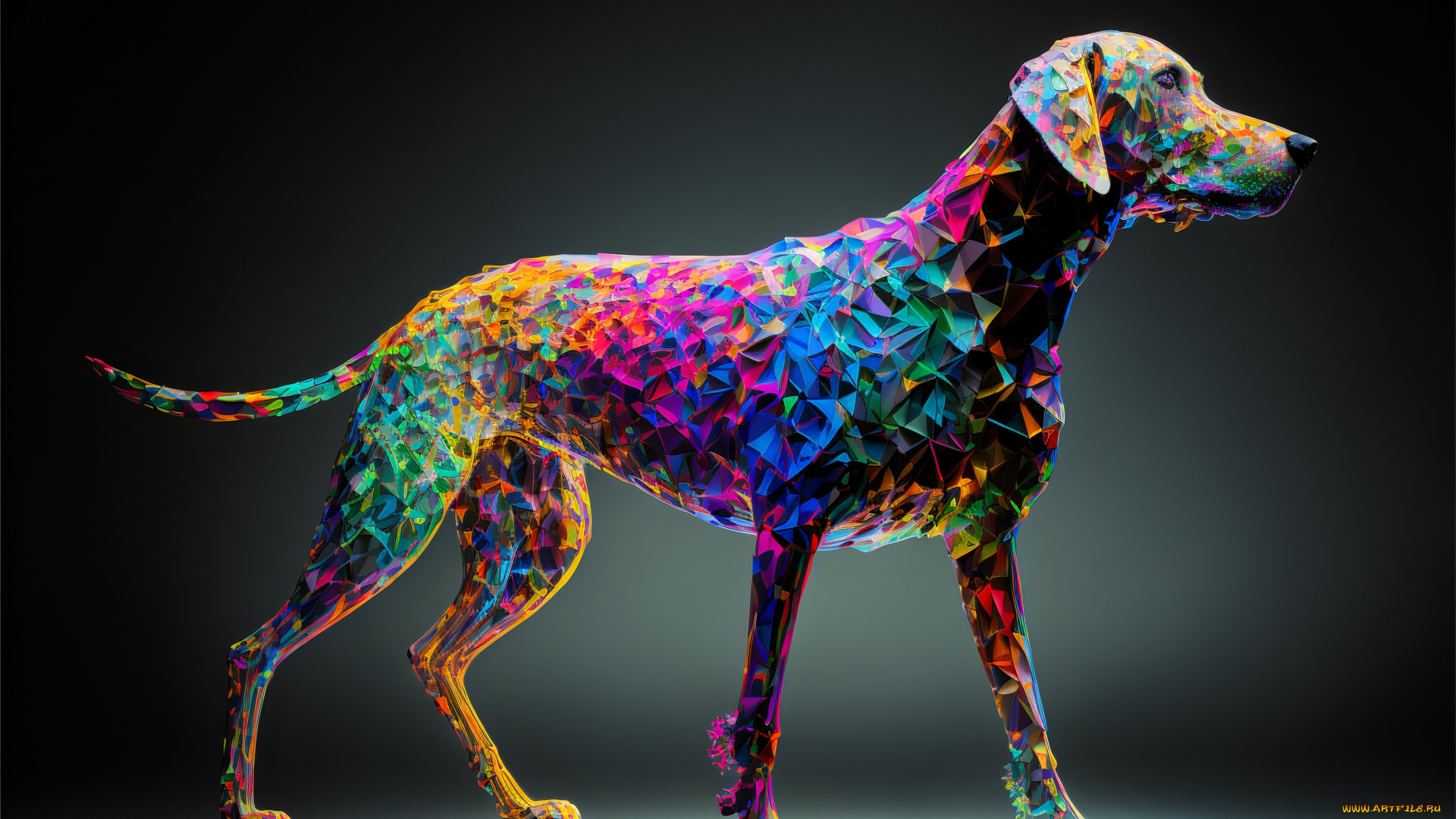 3д, графика, животные, , animals, собака, бумажки