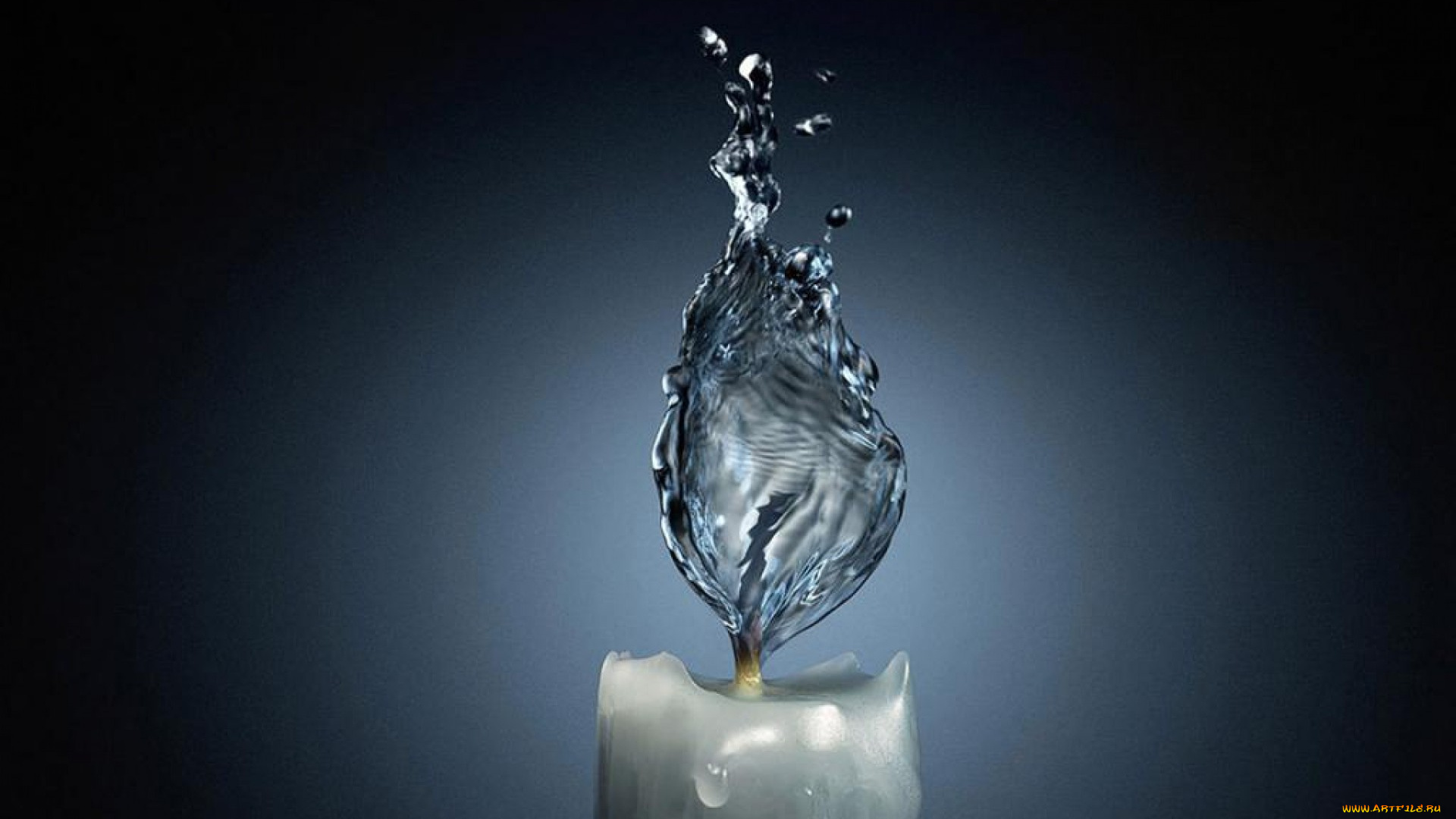 разное, компьютерный, дизайн, свеча, вода