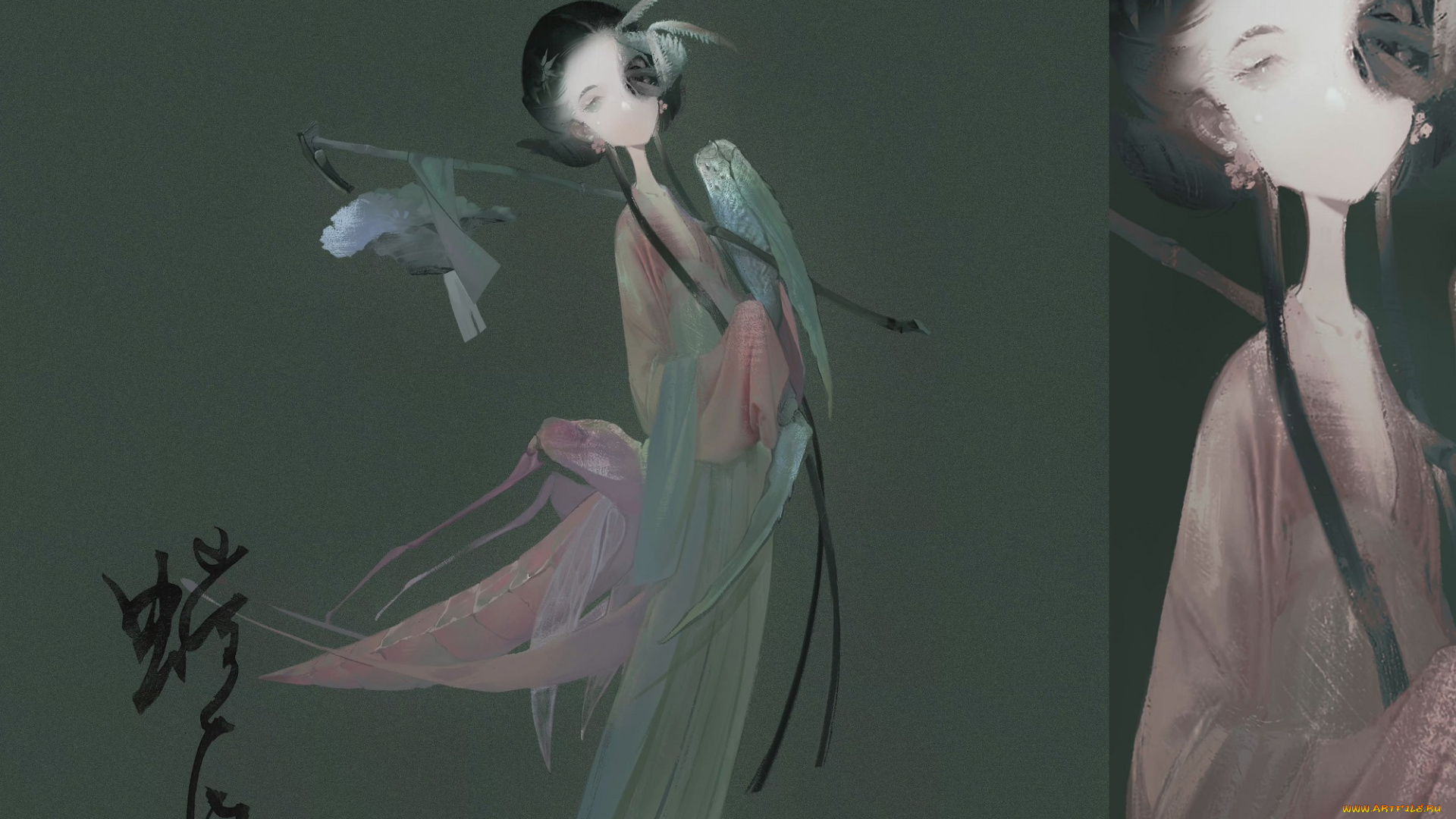 аниме, животные, , существа, девочка