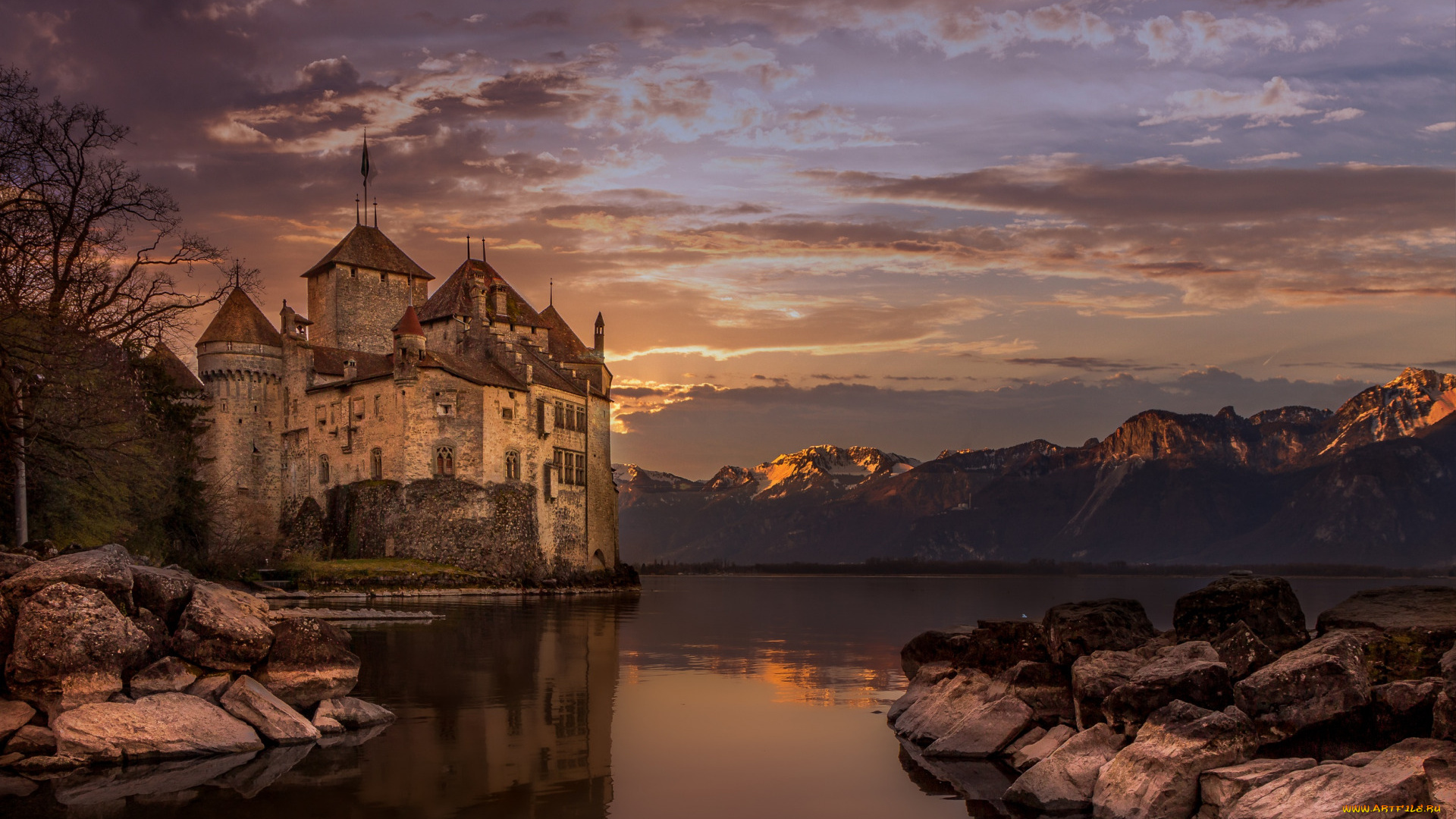 chateau, de, chillon, switzerland, города, шильонский, замок, , швейцария, chateau, de, chillon