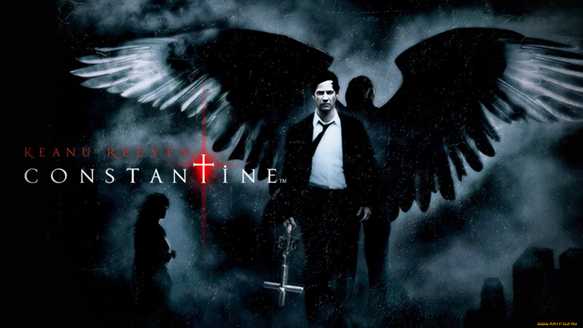 кино, фильмы, constantine, ангел, крылья, персонажи, константин, крест