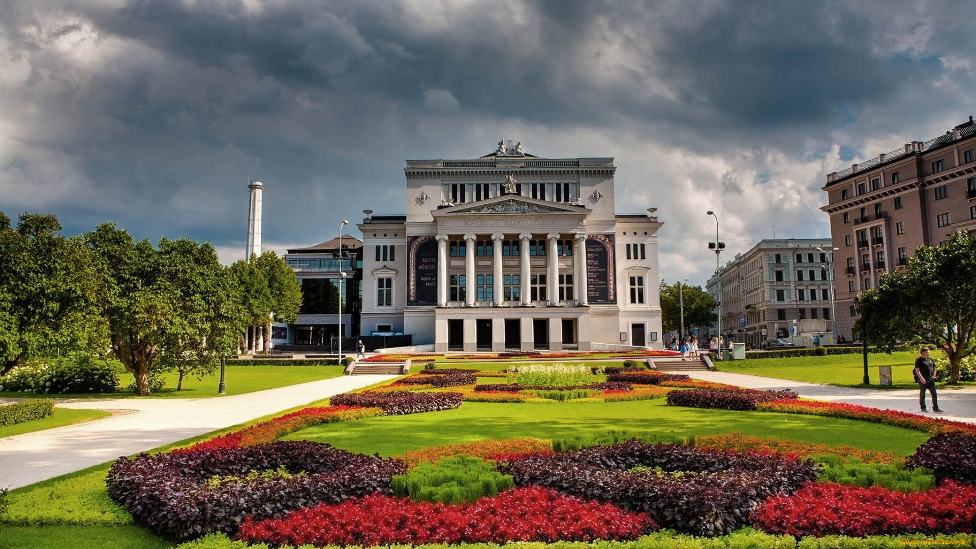 opera, house, города, рига, , латвия, opera, house