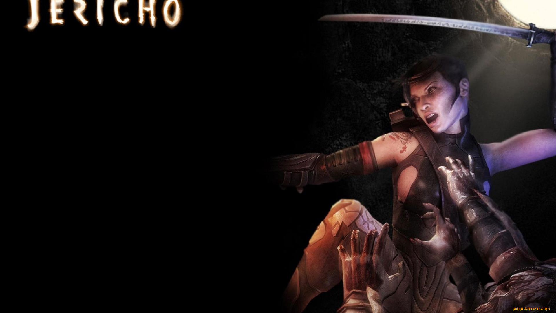 видео, игры, clive, barker`s, jericho, девушка, оружие, руки, свет
