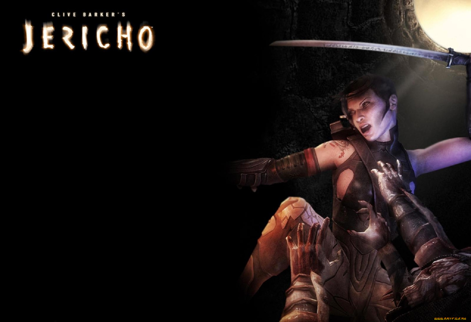 видео, игры, clive, barker`s, jericho, девушка, оружие, руки, свет