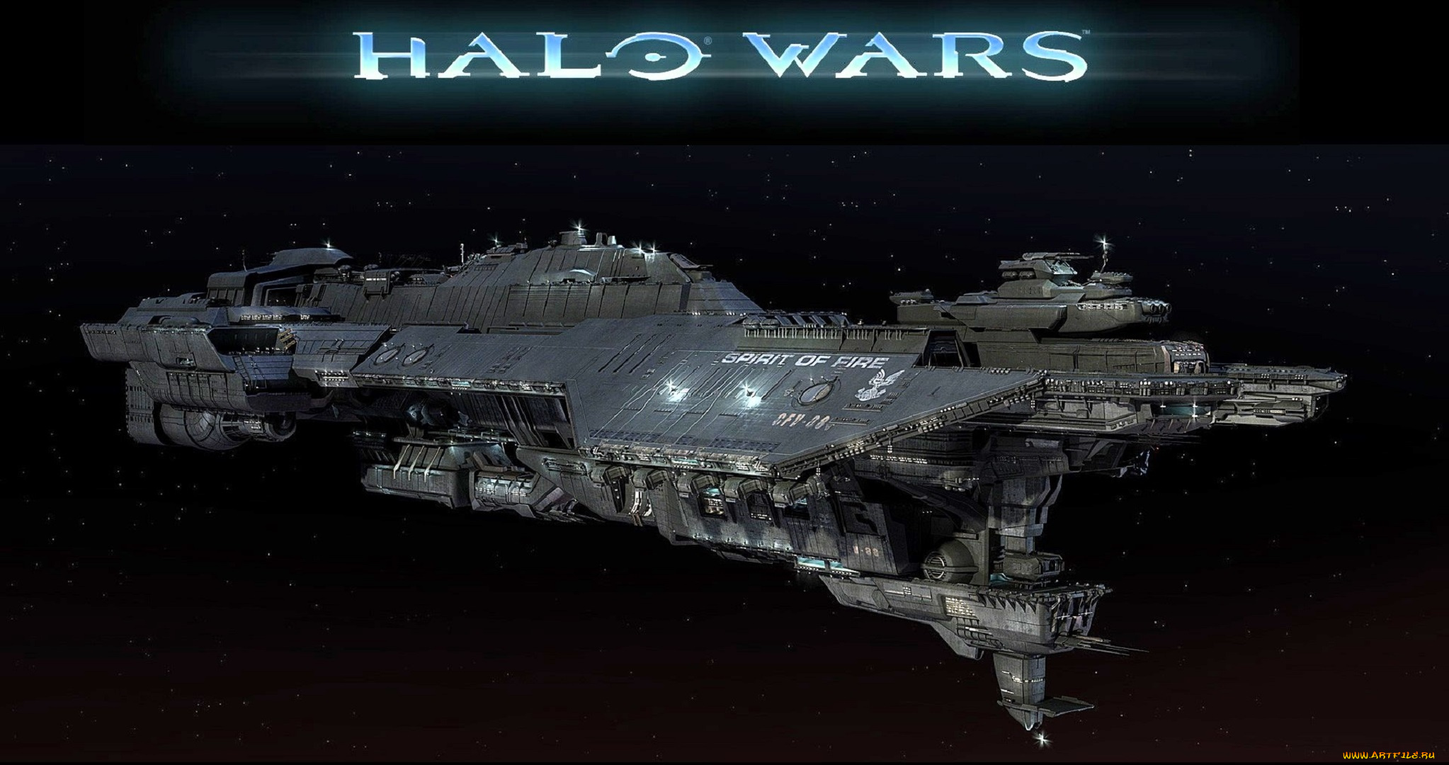 видео, игры, halo, wars, космический, корабль, космос, звезды