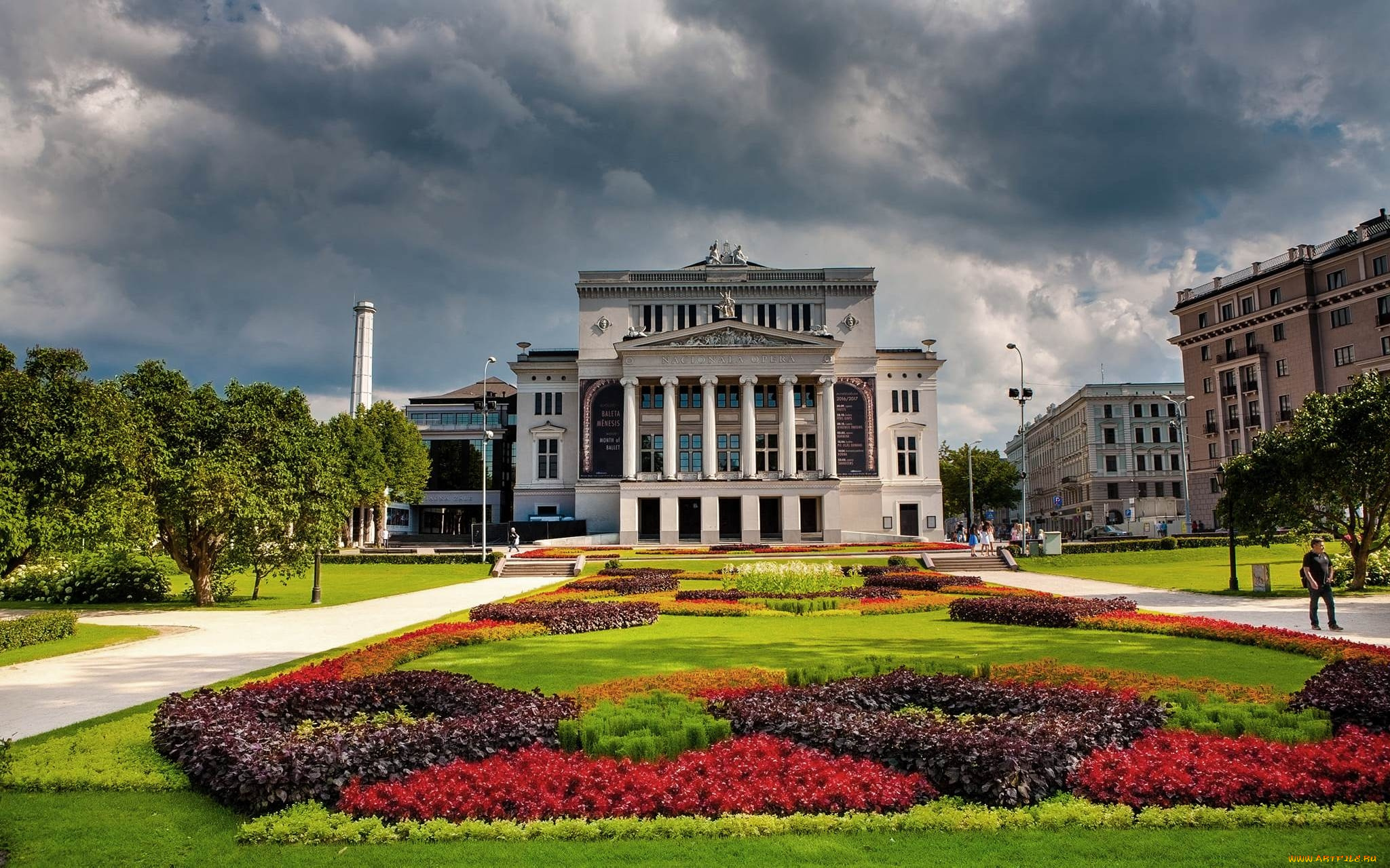 opera, house, города, рига, , латвия, opera, house