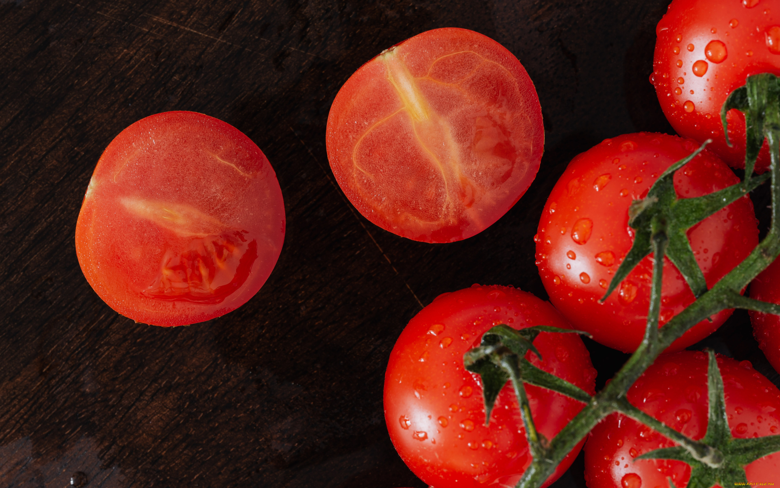 еда, помидоры, томаты, капли