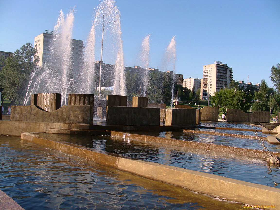 города, фонтаны