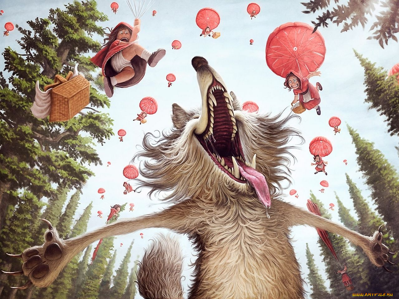 рисованные, животные