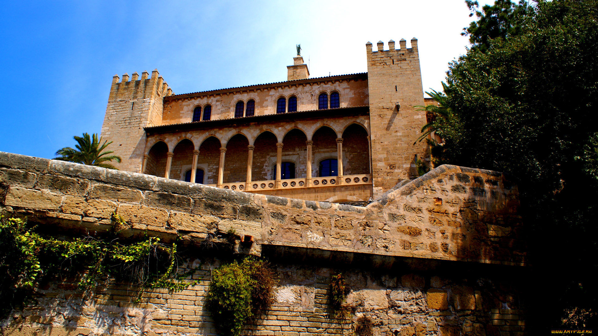 королевский, дворец, альмудайна, города, дворцы, замки, крепости, испания