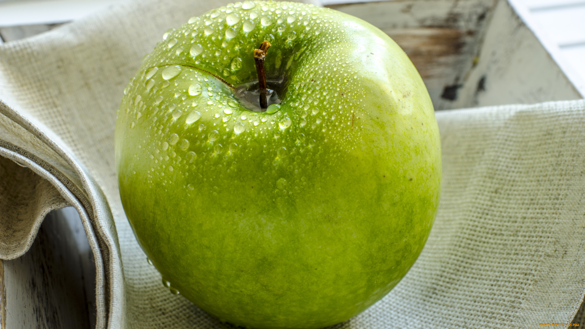 еда, Яблоки, зеленый, капли