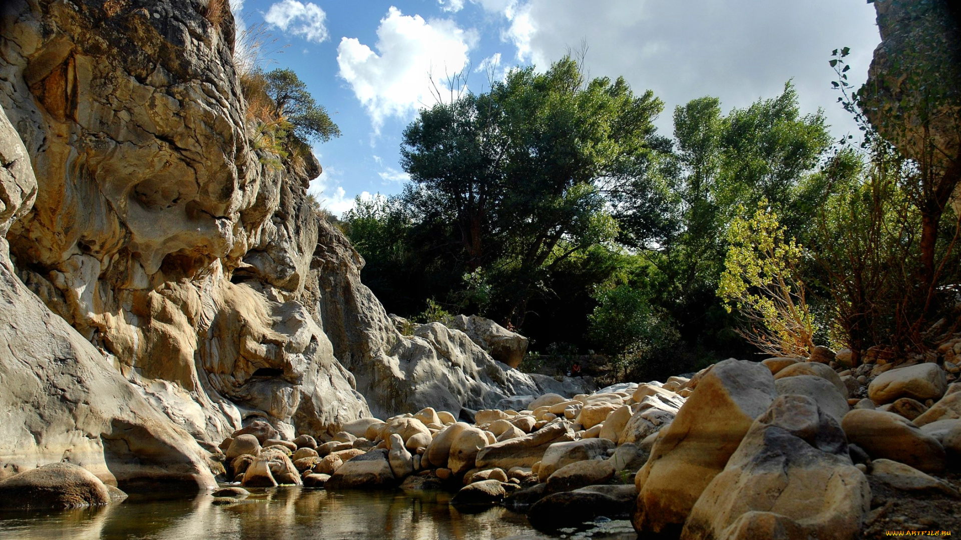 природа, реки, озера, горы, река, лес, камни, скалы