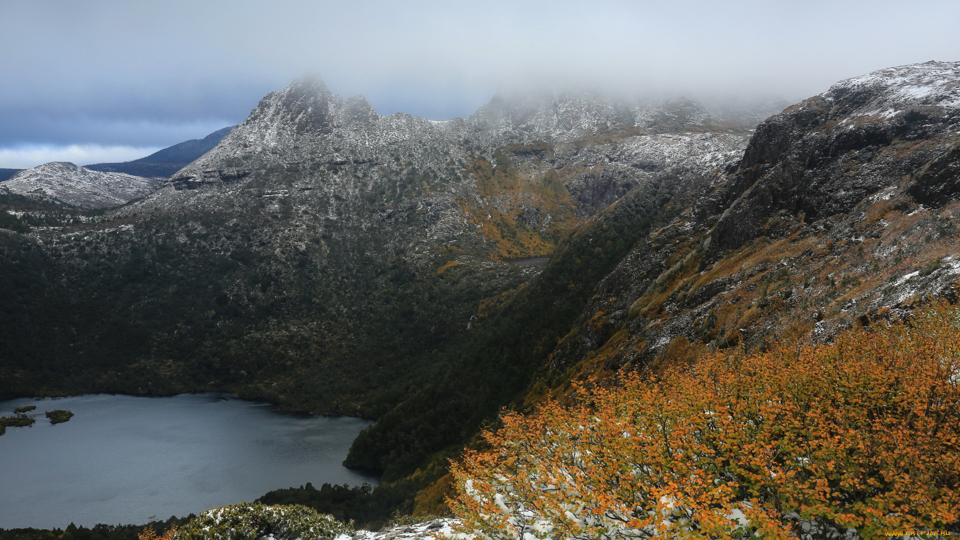 tasmania, australia, природа, реки, озера, горы, озеро