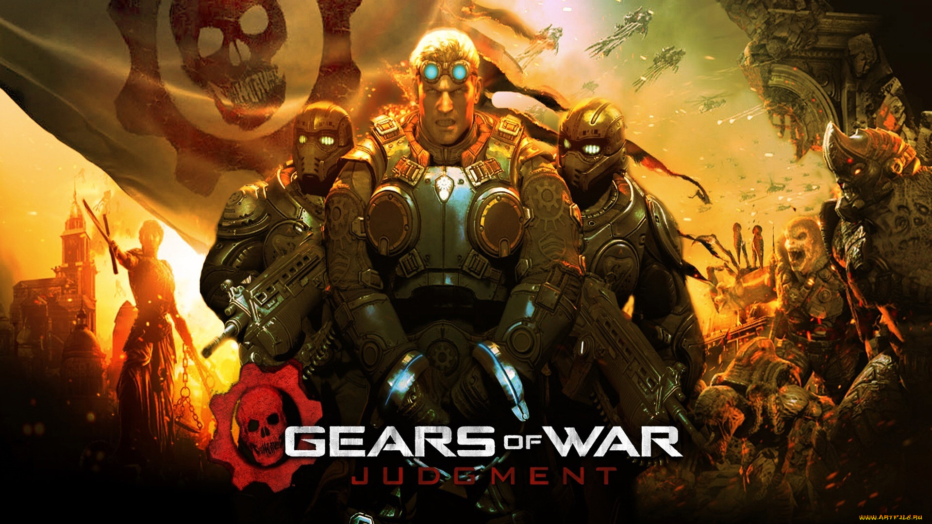 видео, игры, gears, of, war, judgment, war-