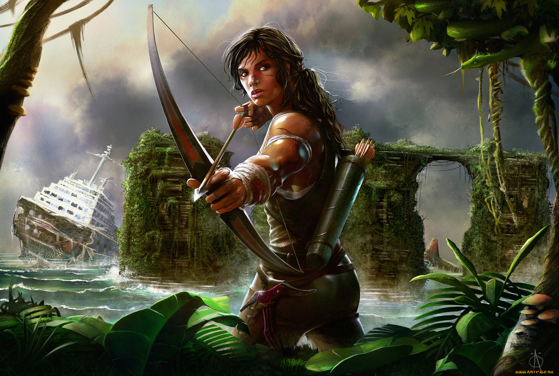 tomb, raider, 2013, видео, игры, лара, крофт