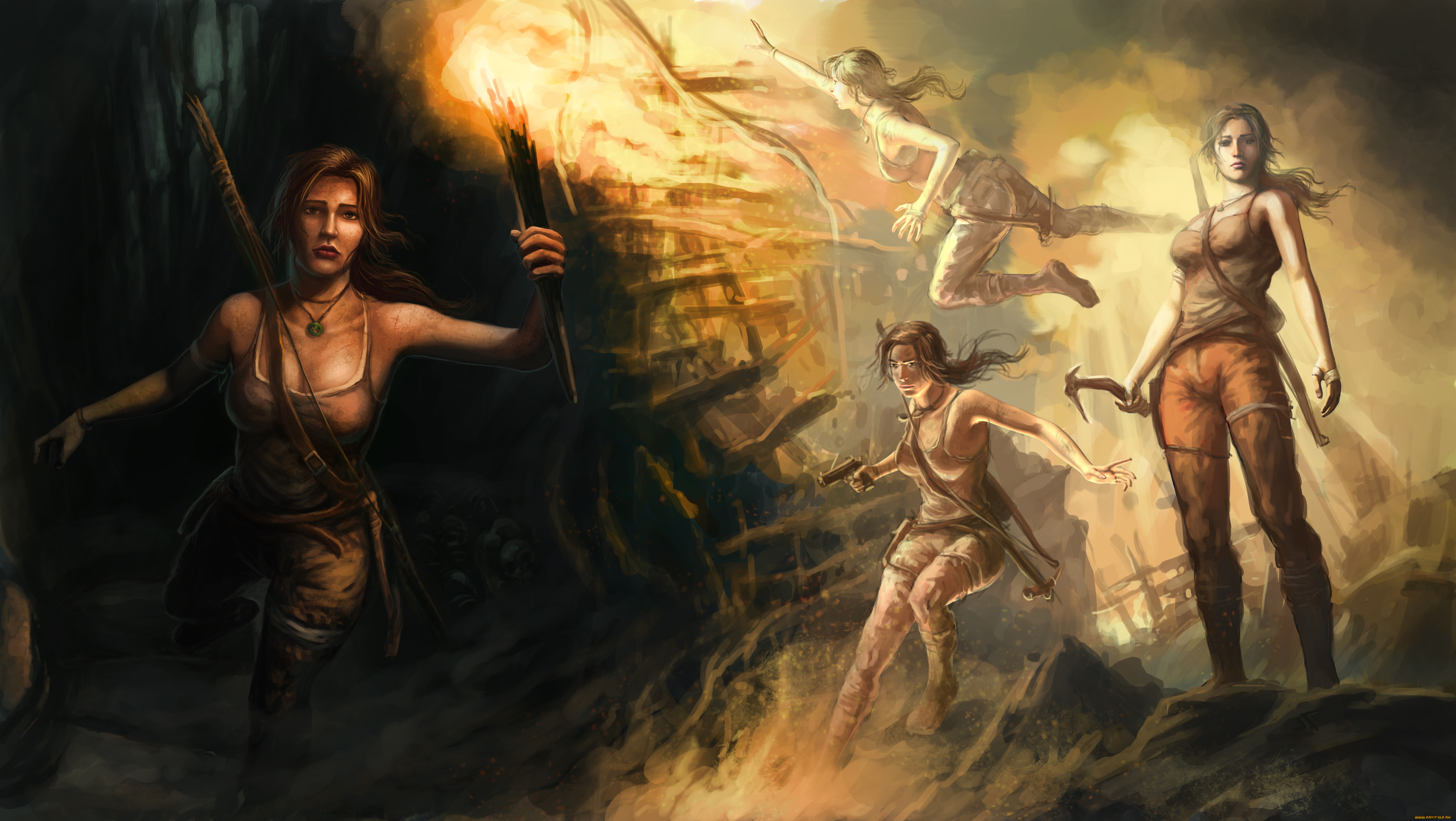 tomb, raider, 2013, видео, игры, лара, крофт