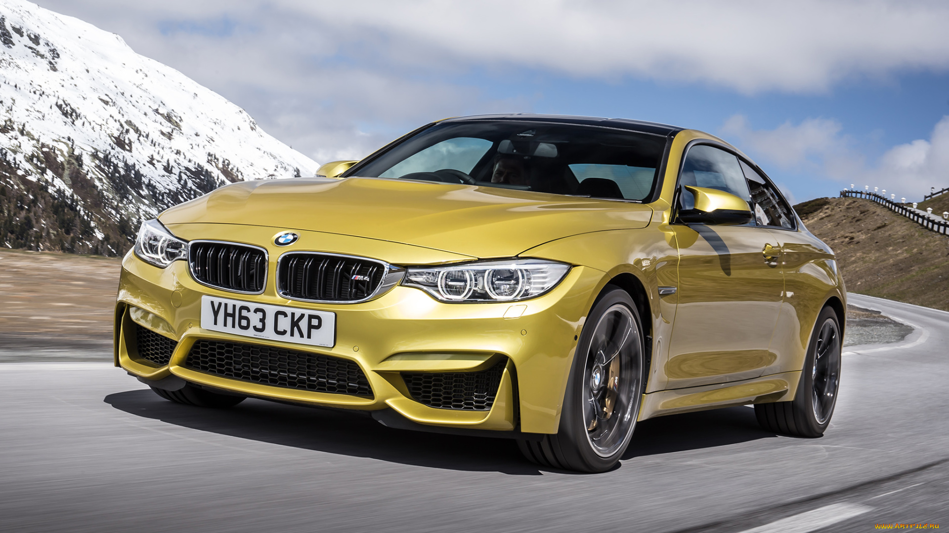 автомобили, bmw, желтый, 2014г, f82, uk-spec, coupе, m4