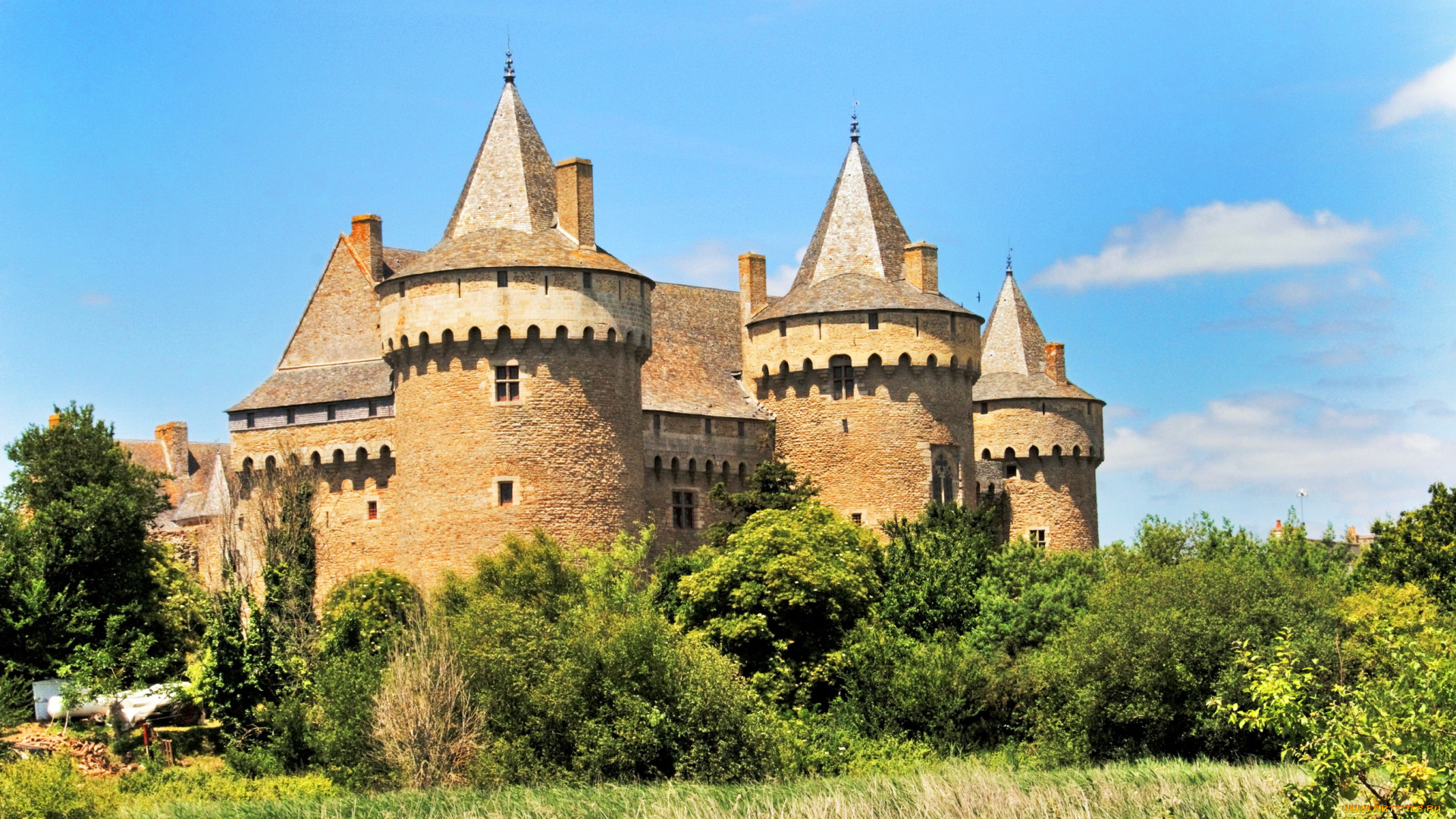 chateau, de, suscinio, франция, города, замки, франции, ландшафт, замок, франция, chateau, de, suscinio