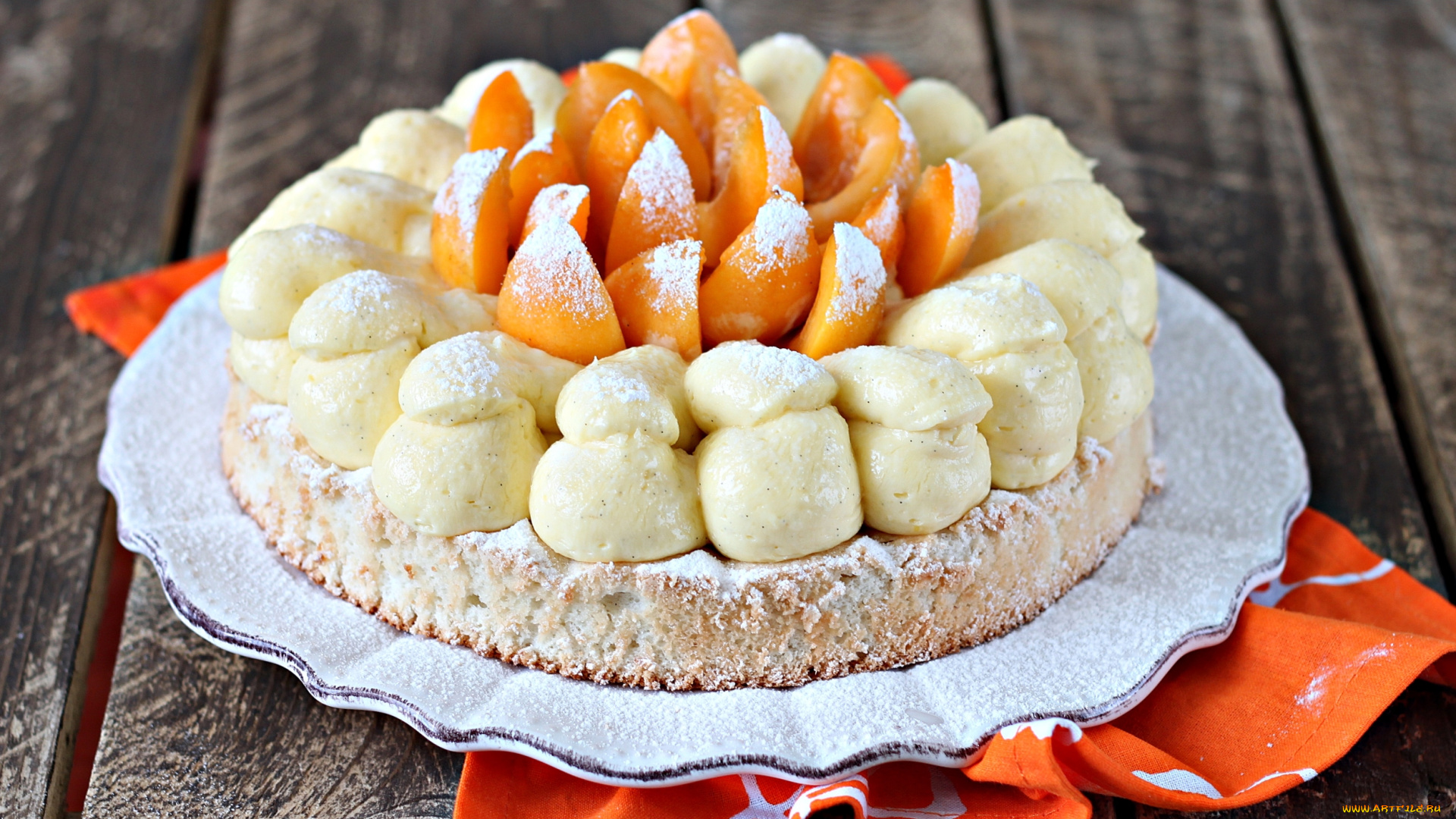 еда, торты, абрикосы