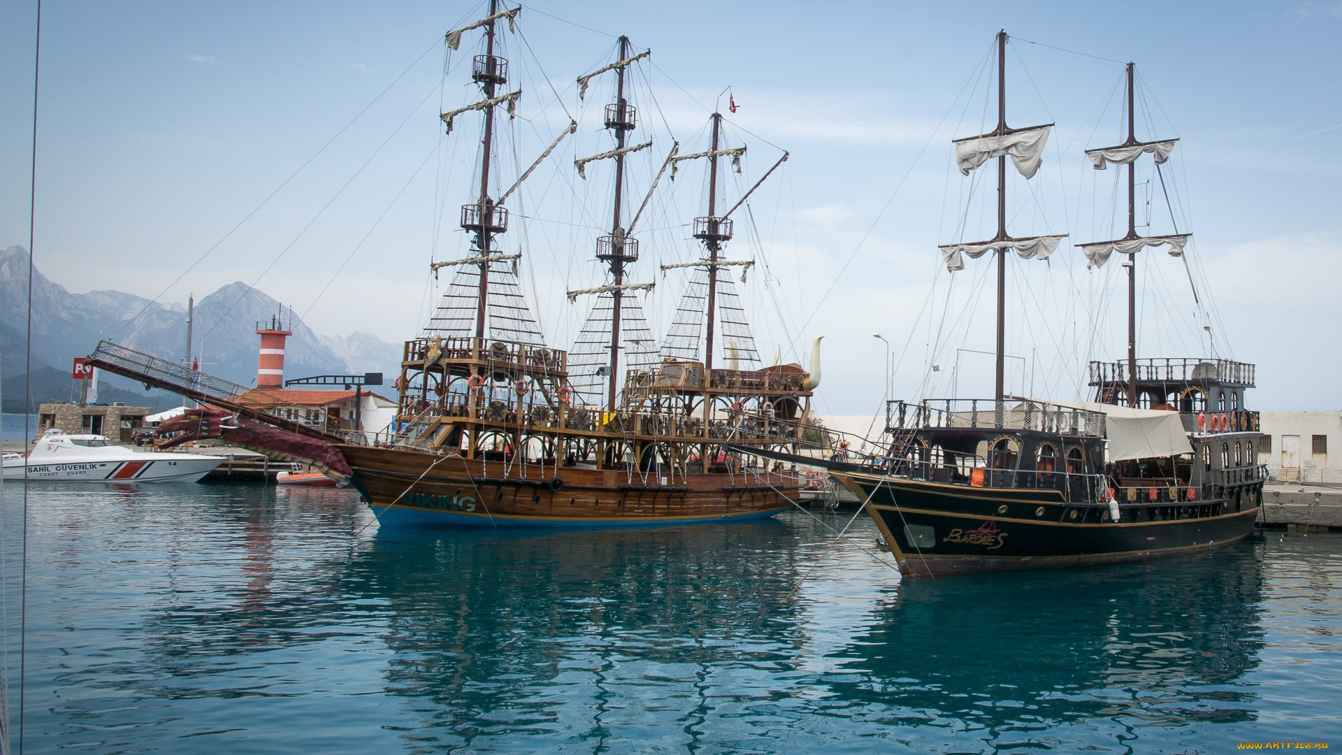 корабли, парусники, мачты