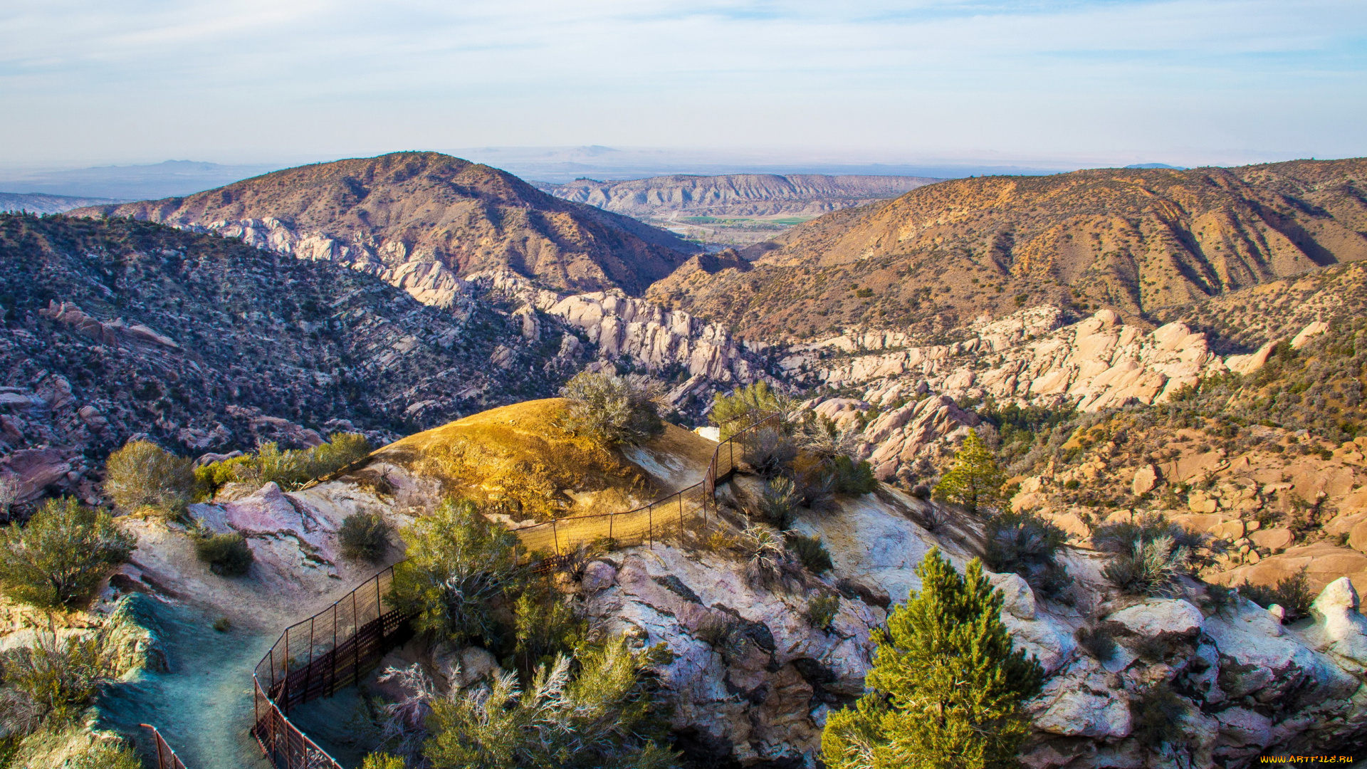 природа, горы, дорога, сша, калифорния