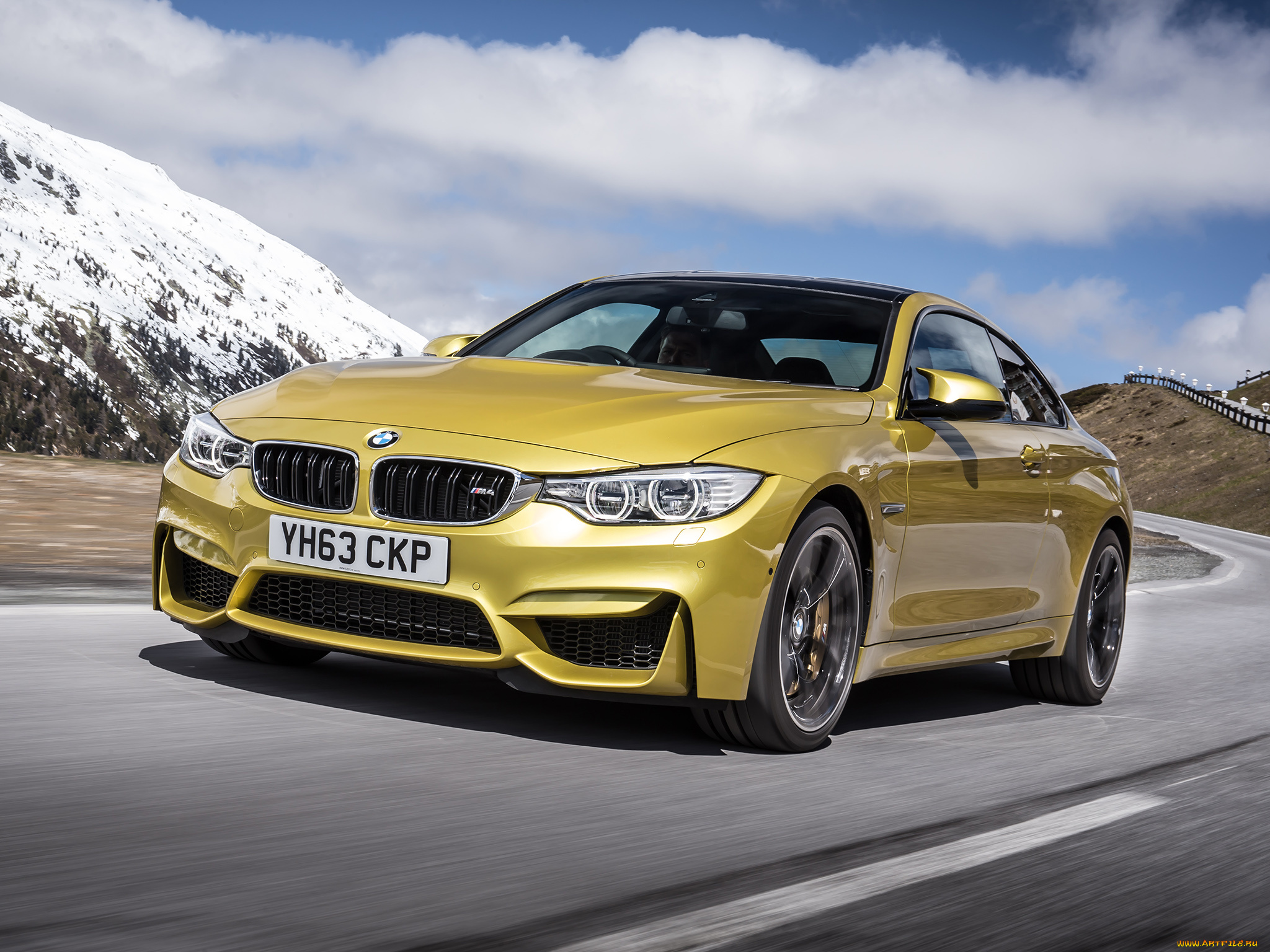 автомобили, bmw, желтый, 2014г, f82, uk-spec, coupе, m4