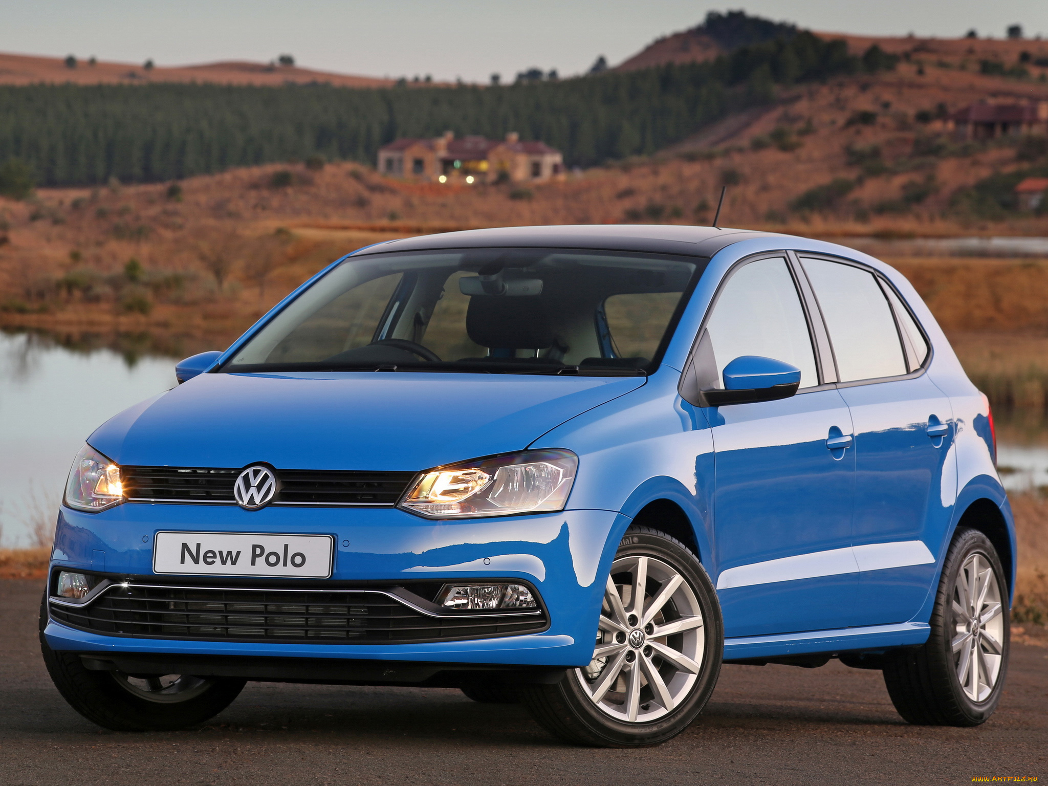 автомобили, volkswagen, polo, синий, 2014г, typ, 6r, za-spec