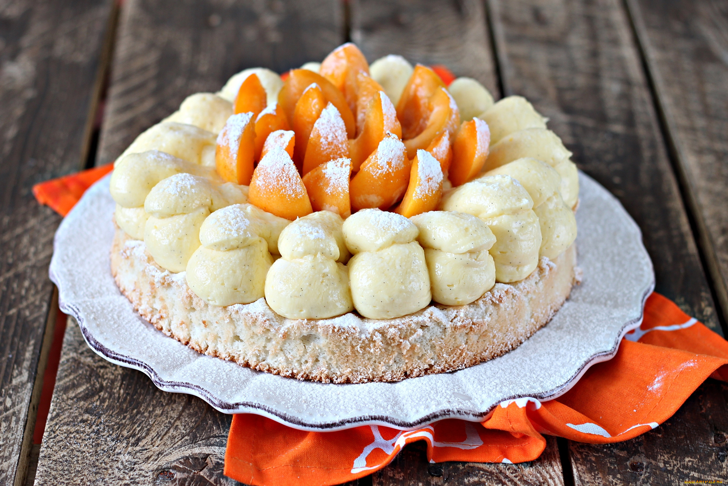 еда, торты, абрикосы