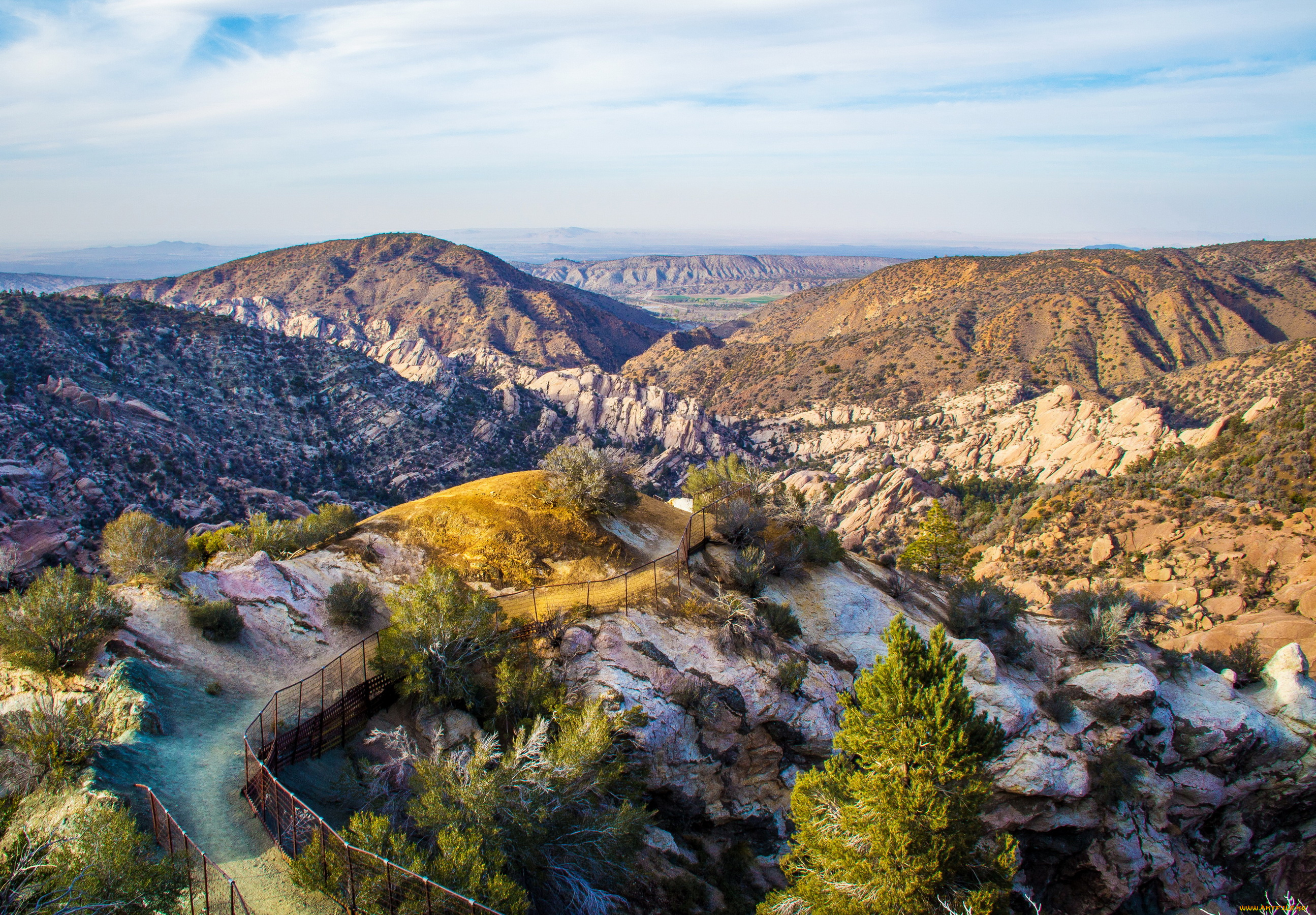 природа, горы, дорога, сша, калифорния