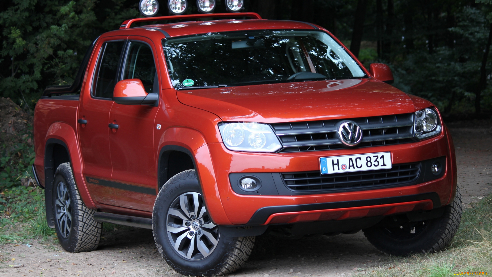 автомобили, volkswagen, красный, amarok, canyon