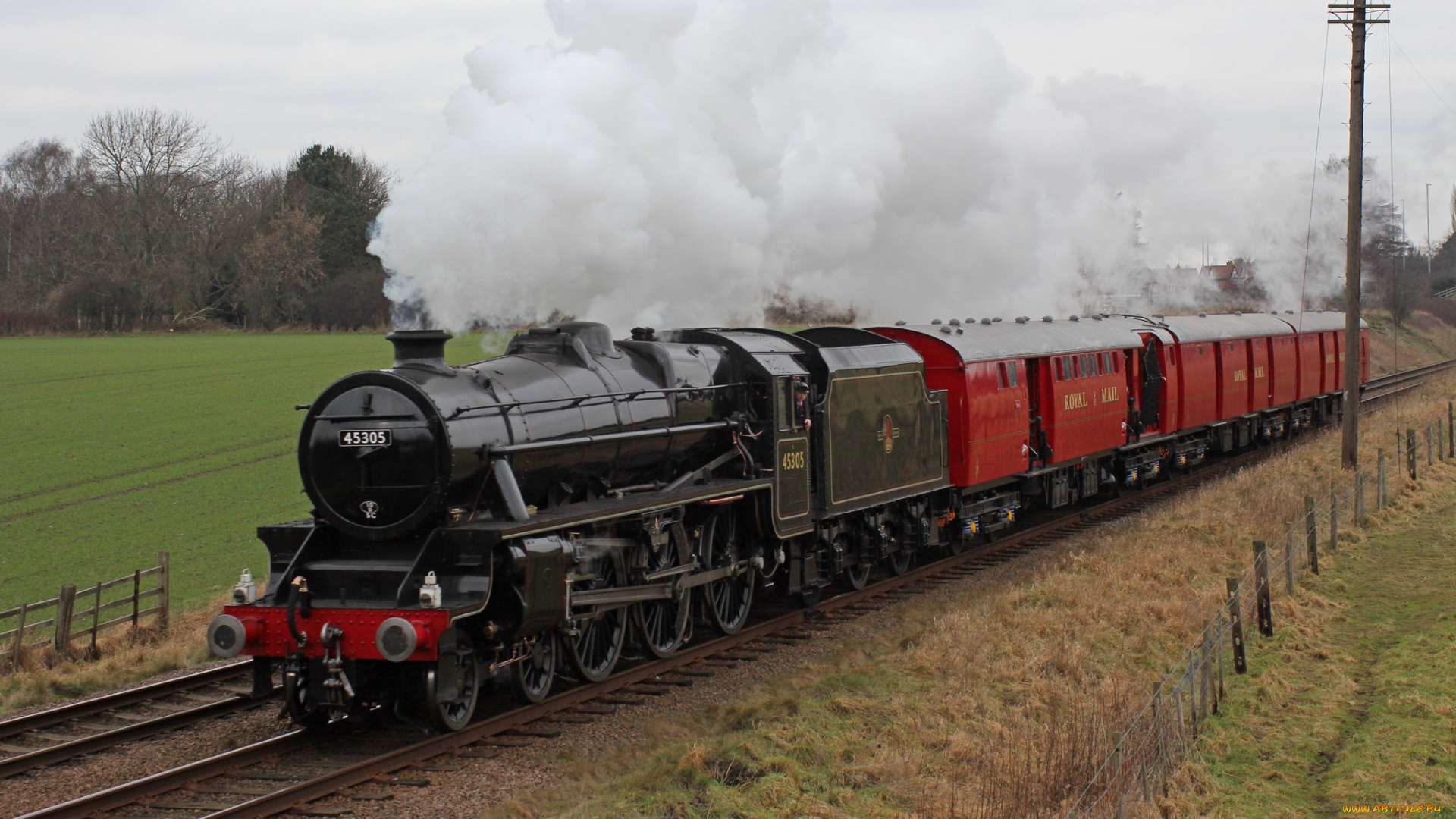 техника, паровозы, дорога, железная, паровоз, рельсы