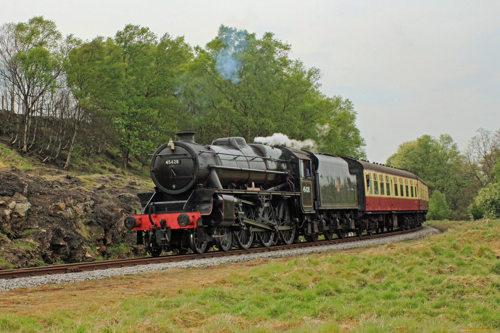 техника, паровозы, дорога, паровоз, железная, рельсы