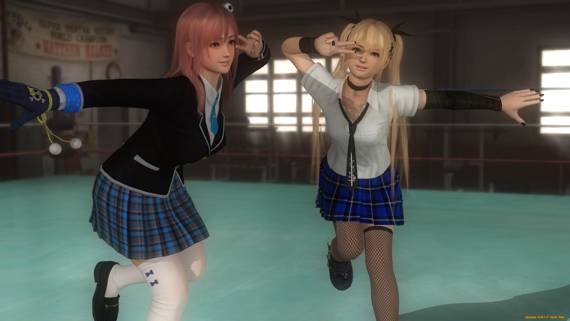 3д, графика, фантазия, , fantasy, marie, rose, and, honoka, взгляд, девушки, фон