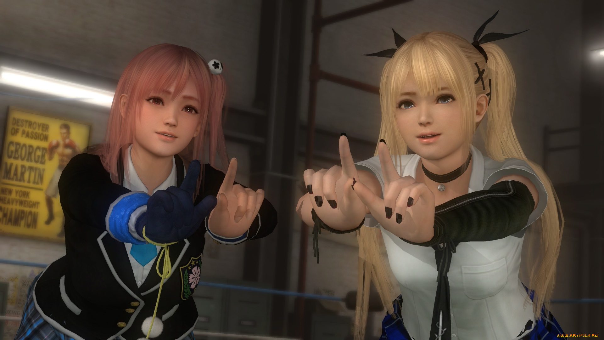 3д, графика, фантазия, , fantasy, взгляд, marie, rose, and, honoka, фон, девушки