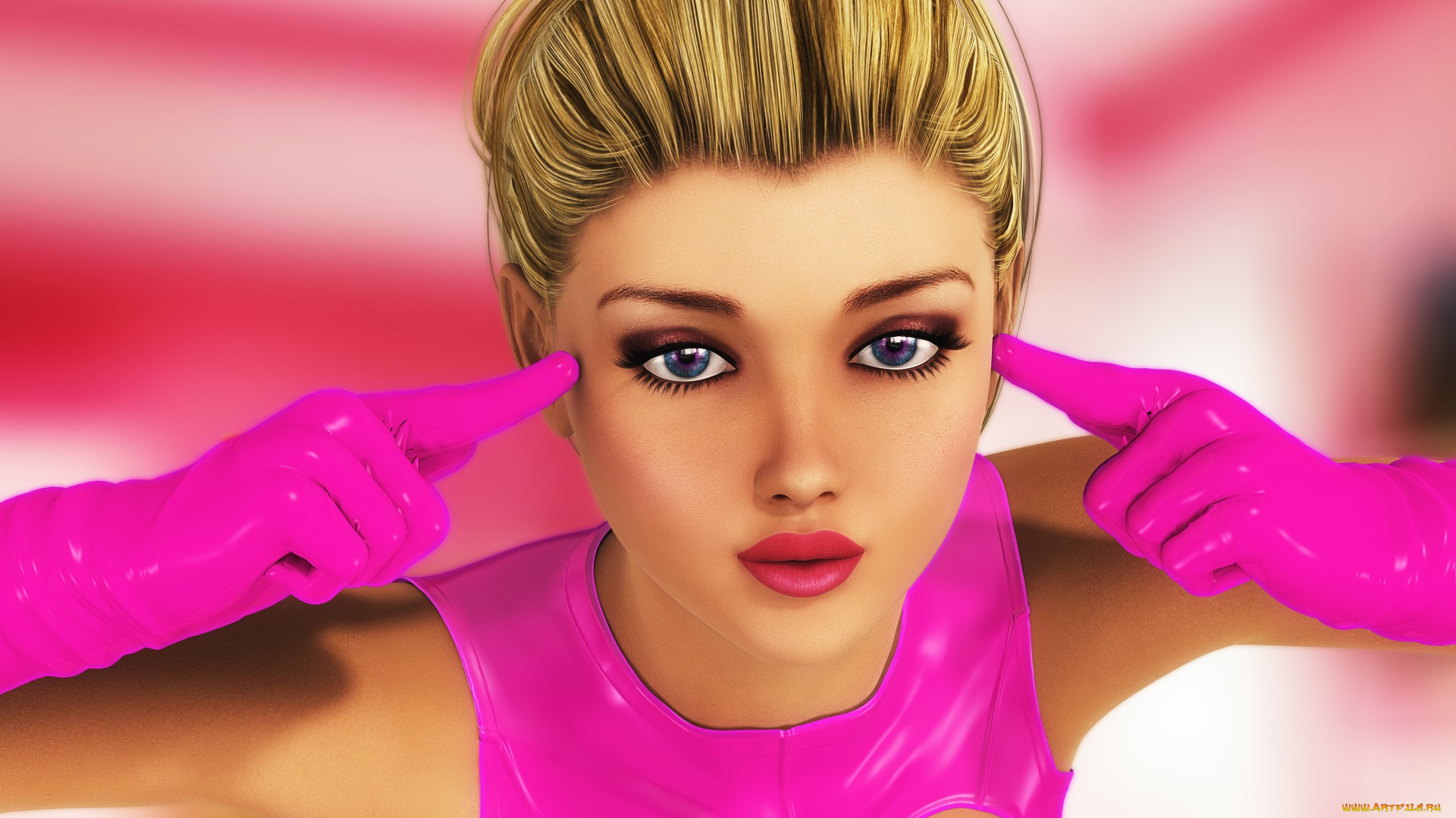 3д, графика, портрет, , portraits, фон, взгляд, девушка