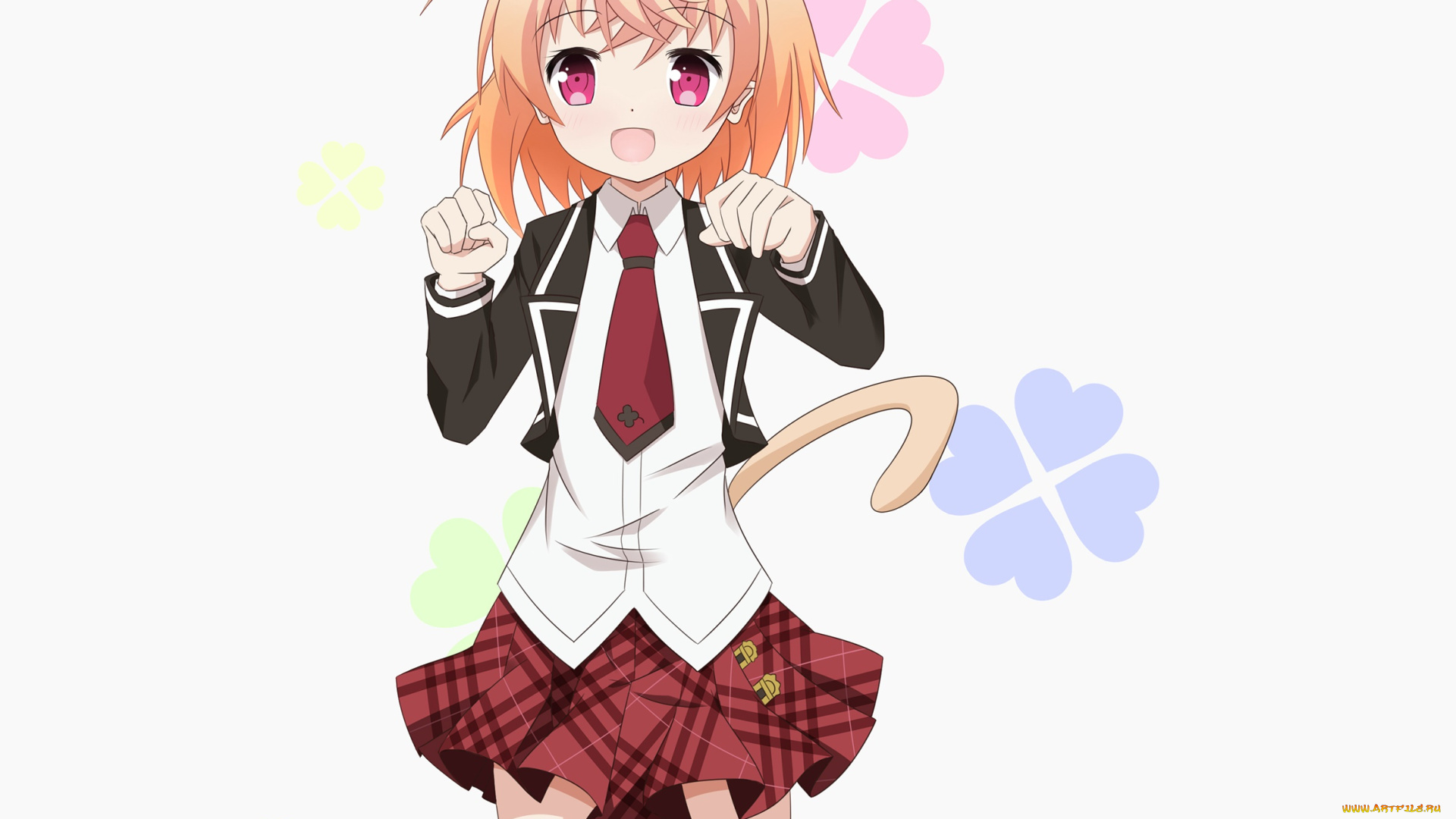 аниме, anne, happy, девушка, взгляд, фон