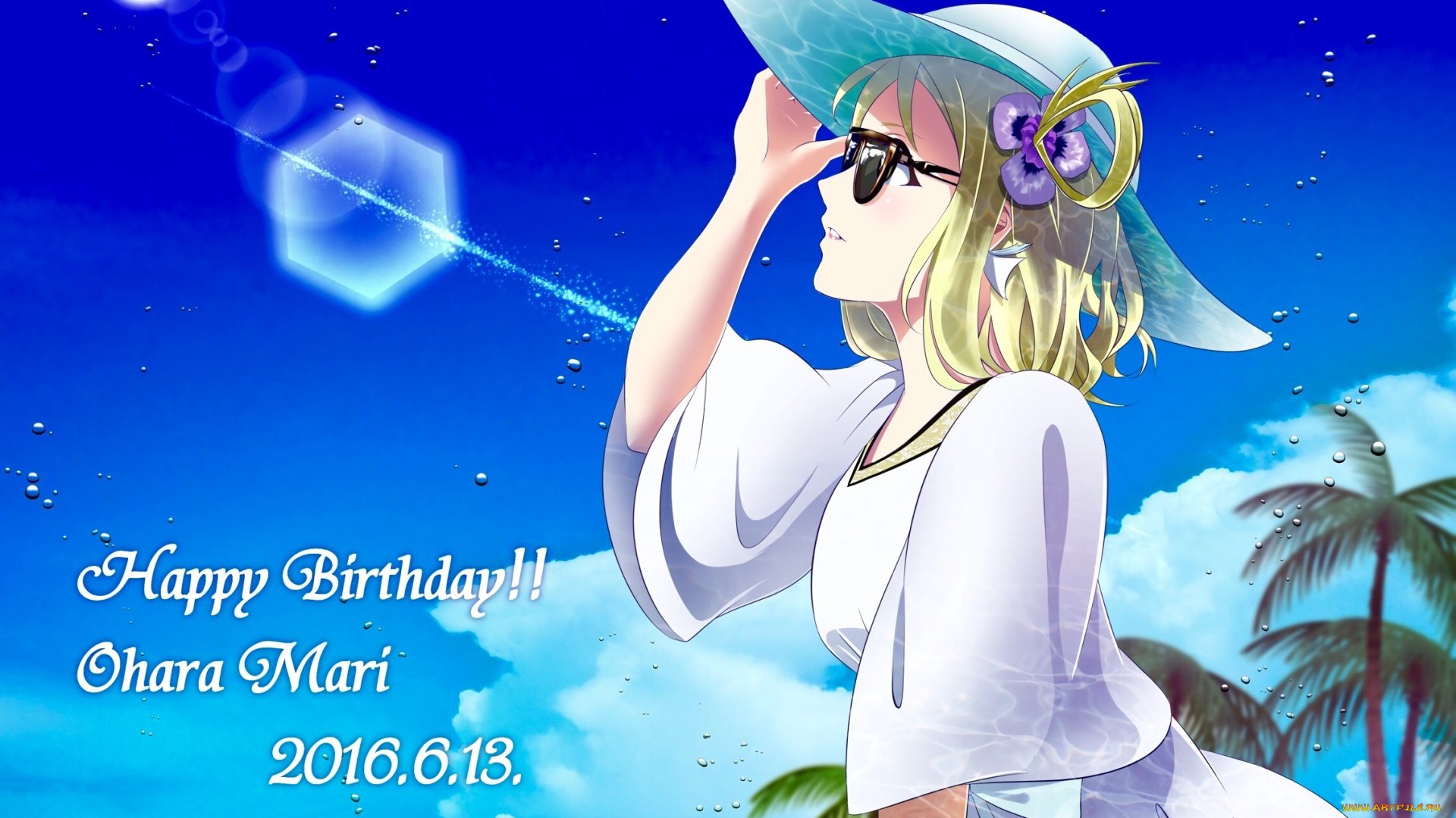 аниме, love, live, , school, idol, project, девушка, взгляд, фон