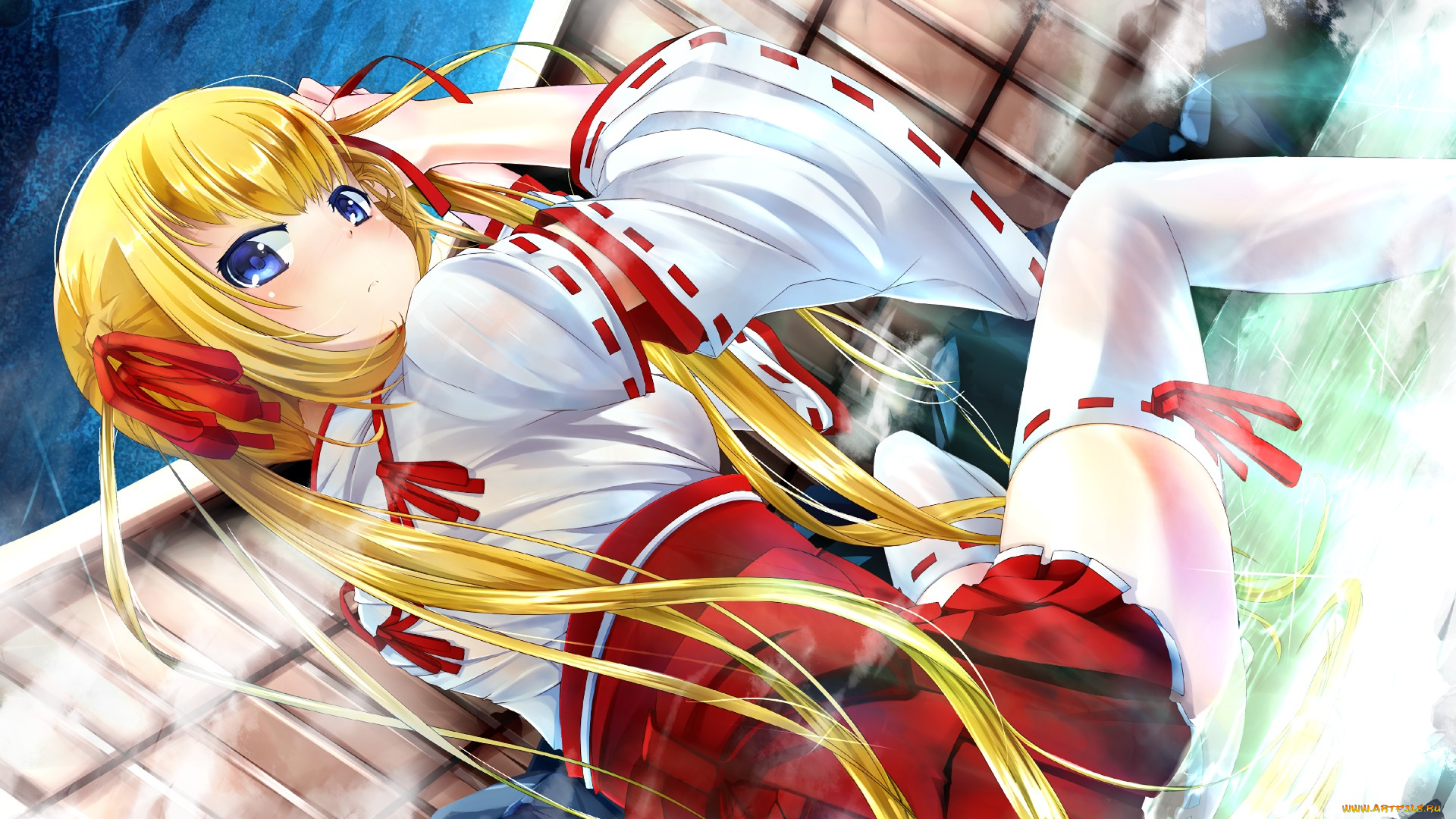 аниме, unknown, , другое, девушка, фон, взгляд