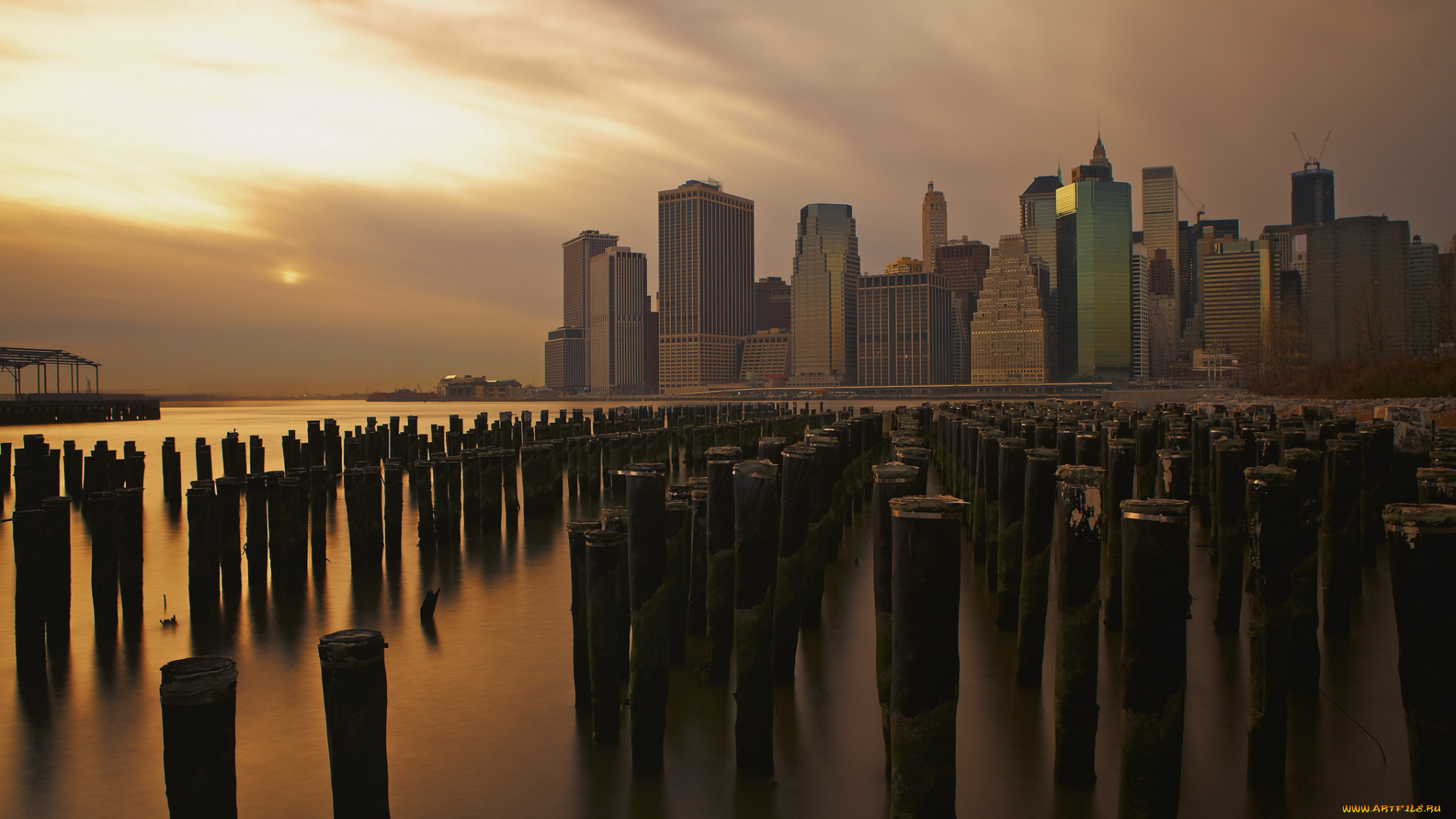 города, нью-йорк, , сша, сваи, город, new, york